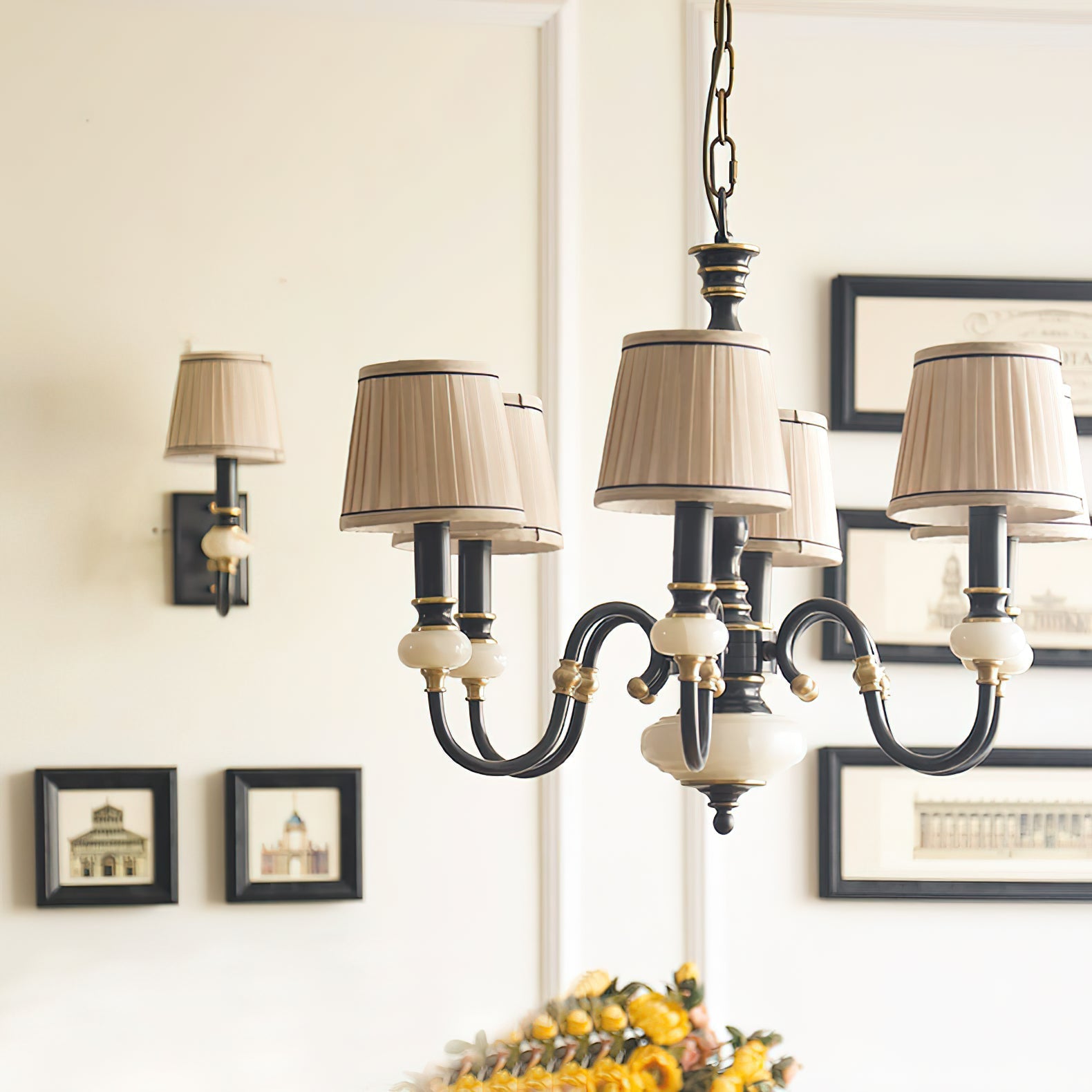 Ivenen Postmodern Luxury Brass Jade Chandelier - Letslighting