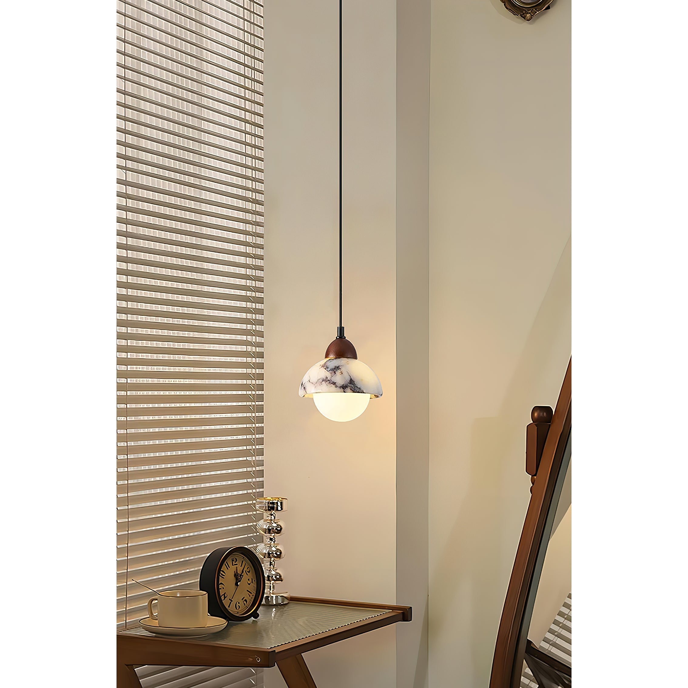 Vilaeisra Modern Minimalist Wooden Marble Pendant Lamp - Letslighting