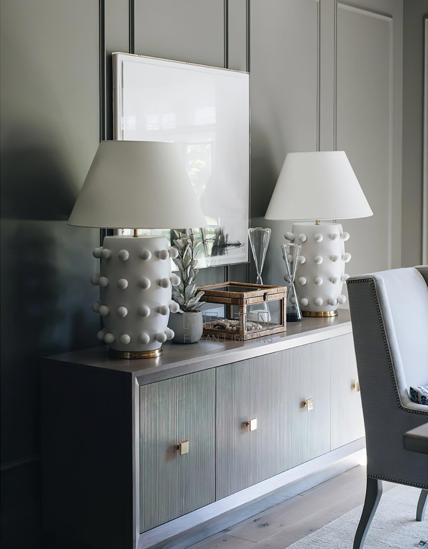 Nexan Ceramic Fabric Table Lamp - Letslighting