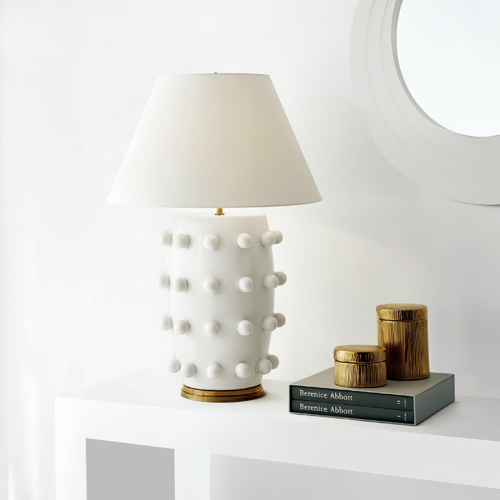Nexan Ceramic Fabric Table Lamp - Letslighting