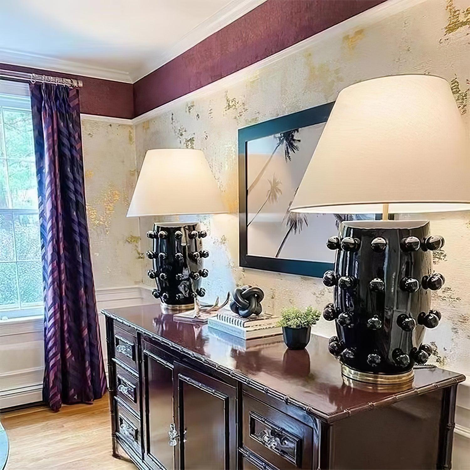 Nexan Ceramic Fabric Table Lamp - Letslighting