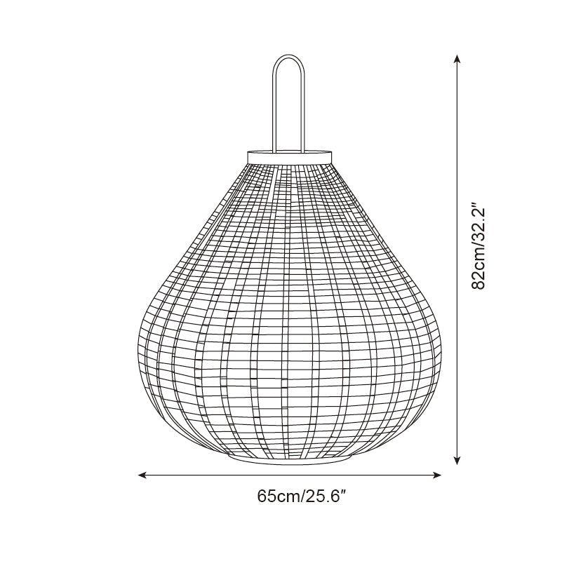 Poltrona Outdoor Lamp Lantern Rattan Teardrop Rustic - Letslighting