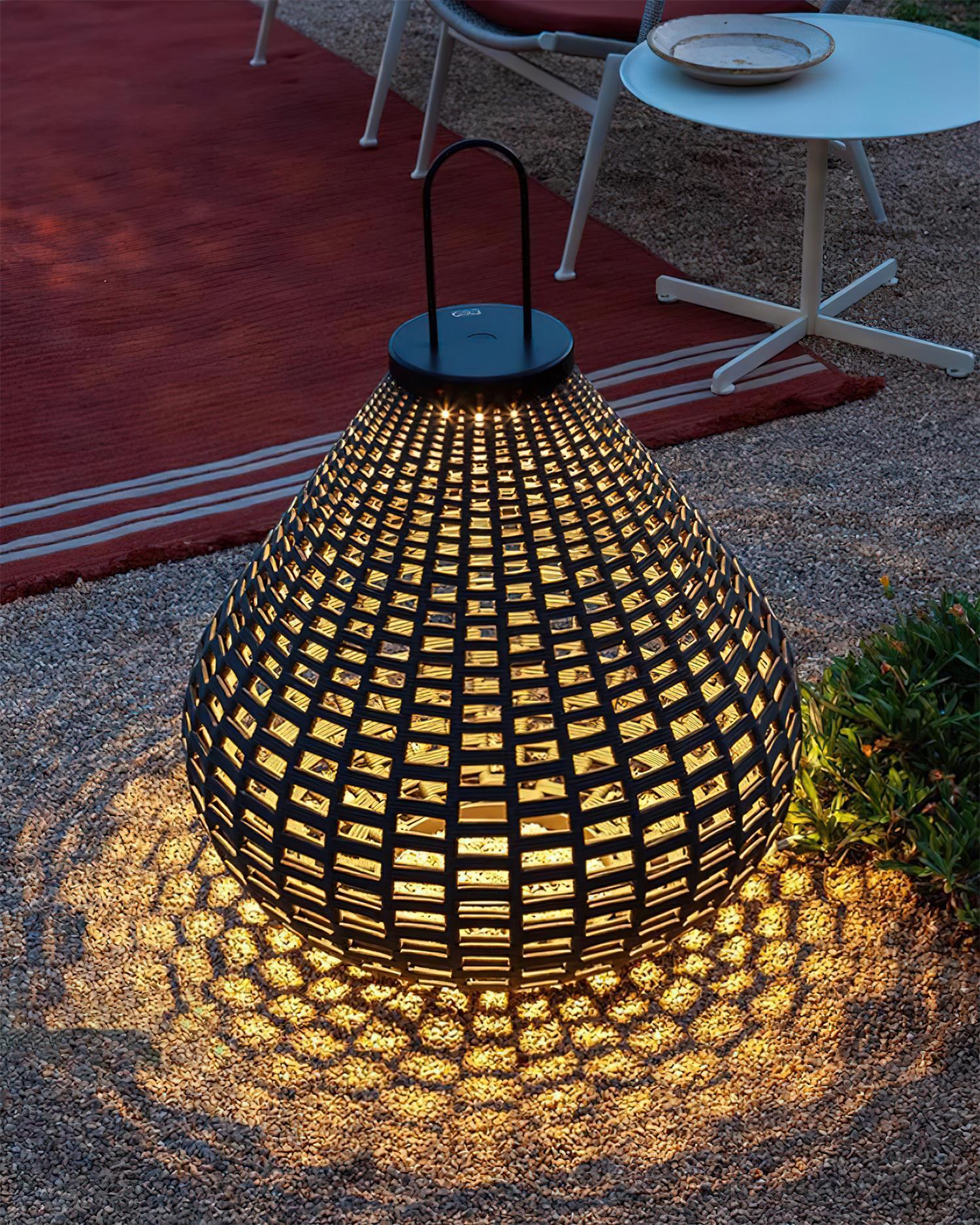 Poltrona Outdoor Lamp Lantern Rattan Teardrop Rustic - Letslighting