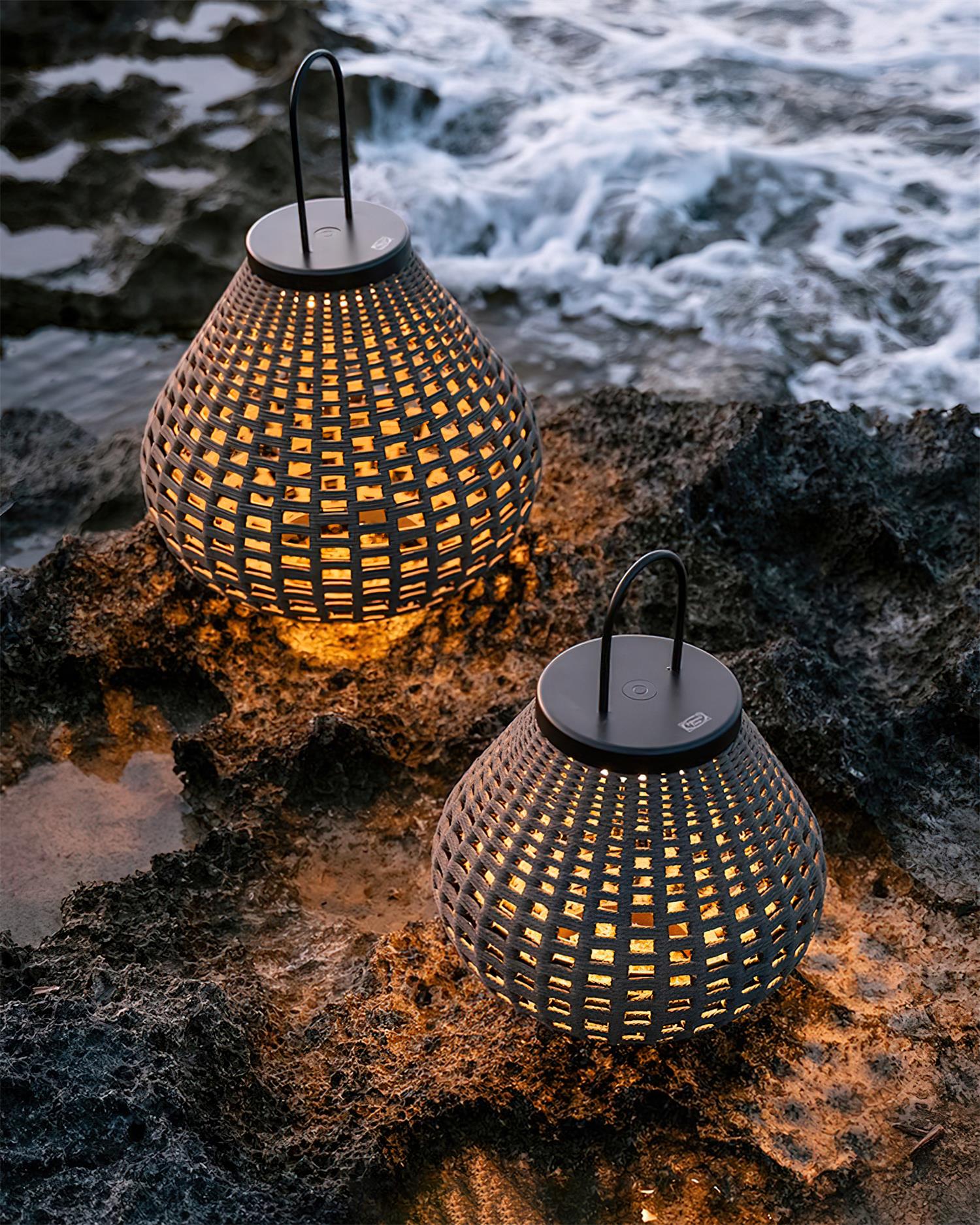 Poltrona Outdoor Lamp Lantern Rattan Teardrop Rustic - Letslighting