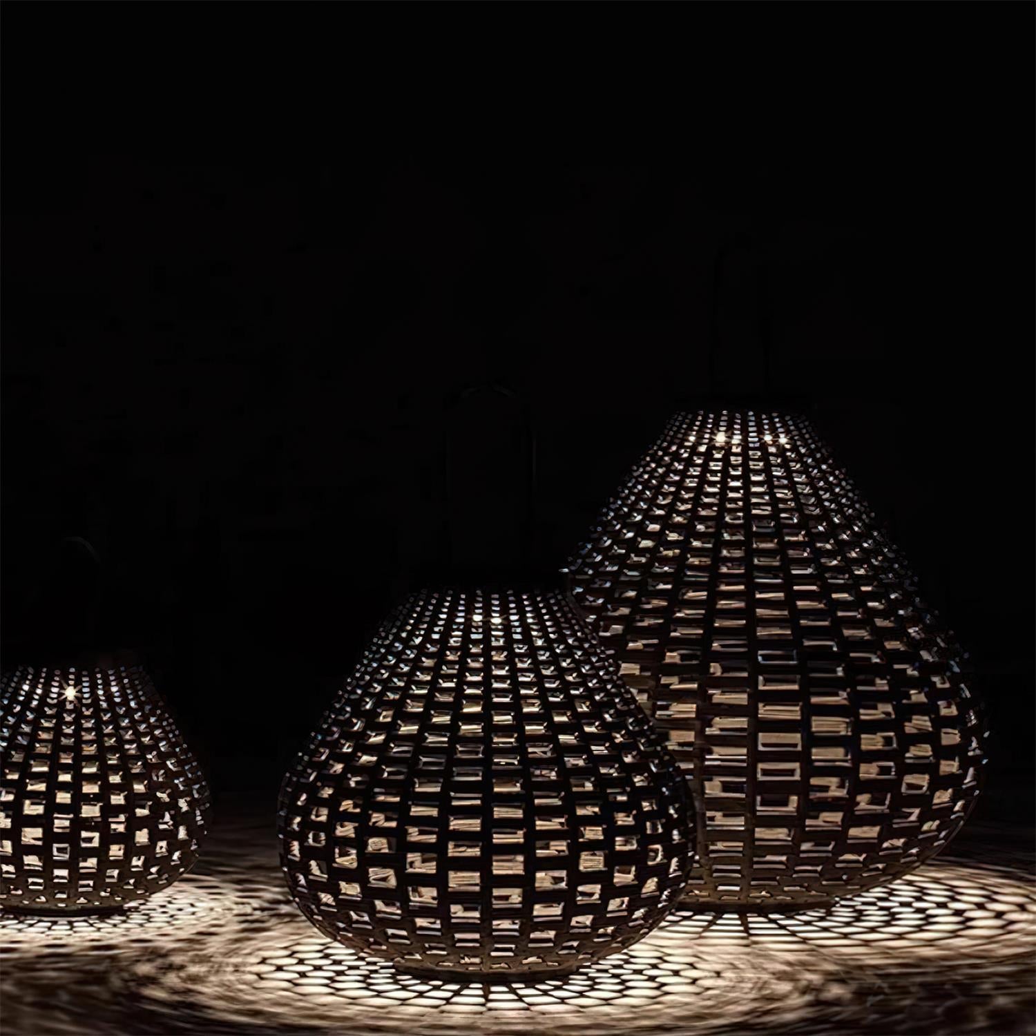 Poltrona Outdoor Lamp Lantern Rattan Teardrop Rustic - Letslighting
