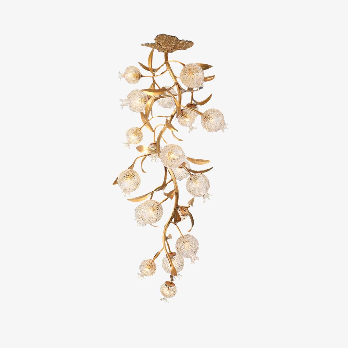 Aursorir Elegance Pomegranate Brass Glass Ceiling Lamp - Letslighting