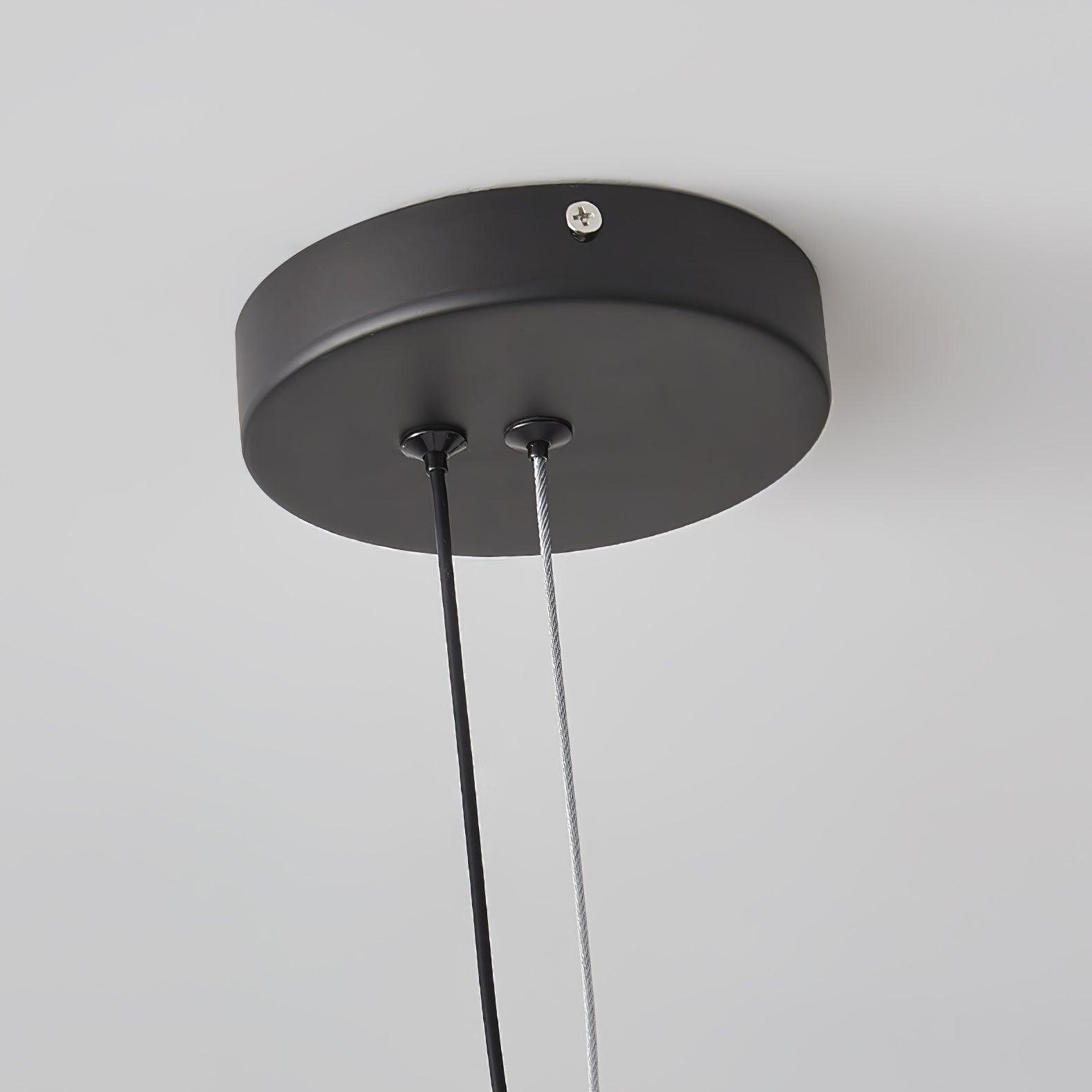 Lustra Pendant Lamp Round Black Ring - Letslighting