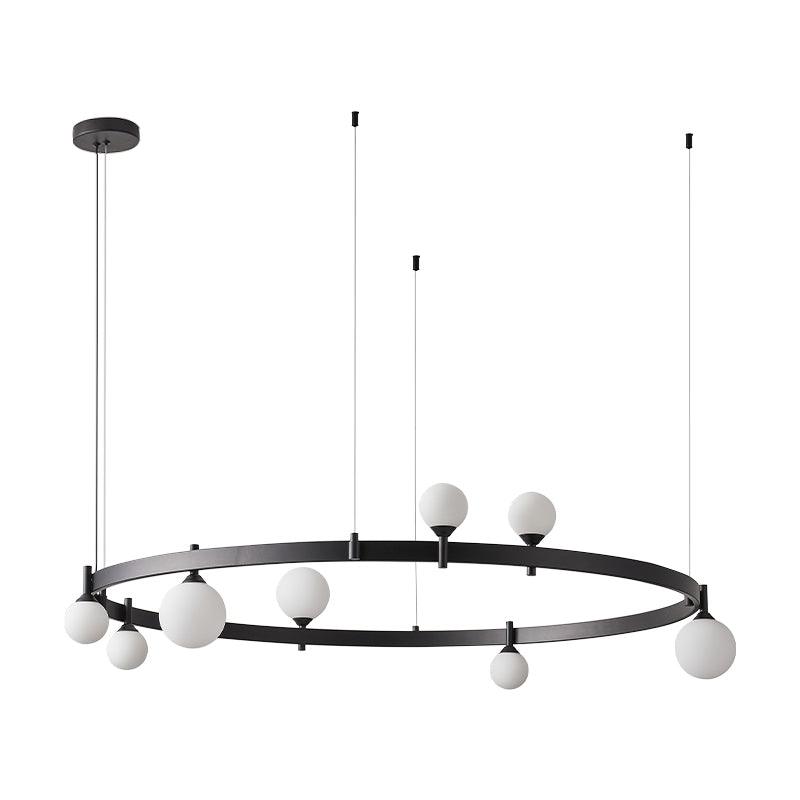 Lustra Pendant Lamp Round Black Ring - Letslighting
