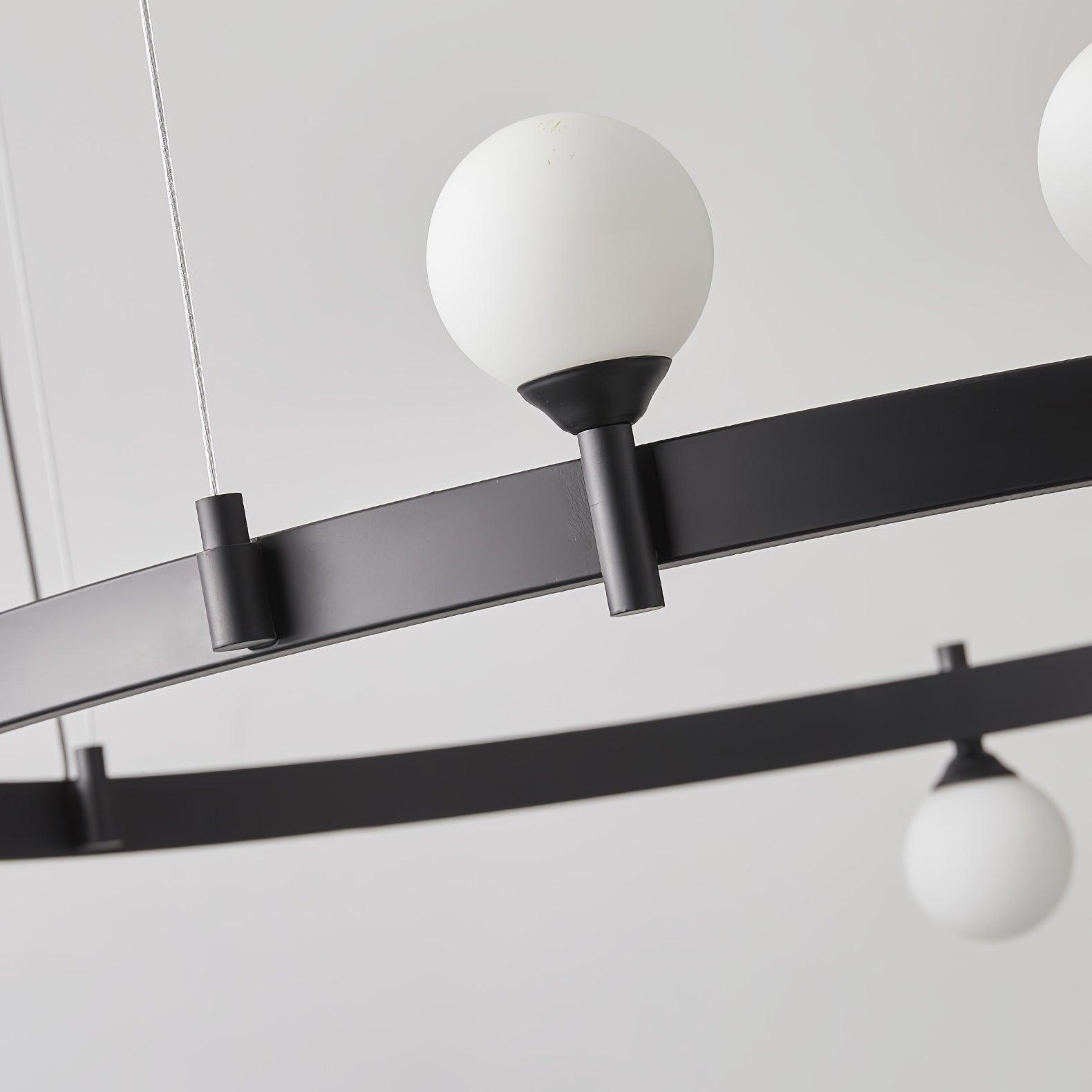 Lustra Pendant Lamp Round Black Ring - Letslighting