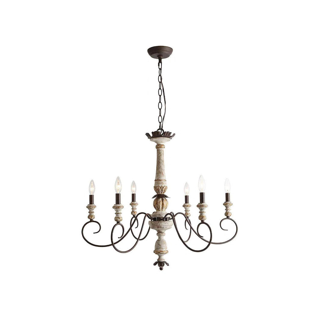 Zonorira Vintage Industrial Wooden Chandelier - Letslighting