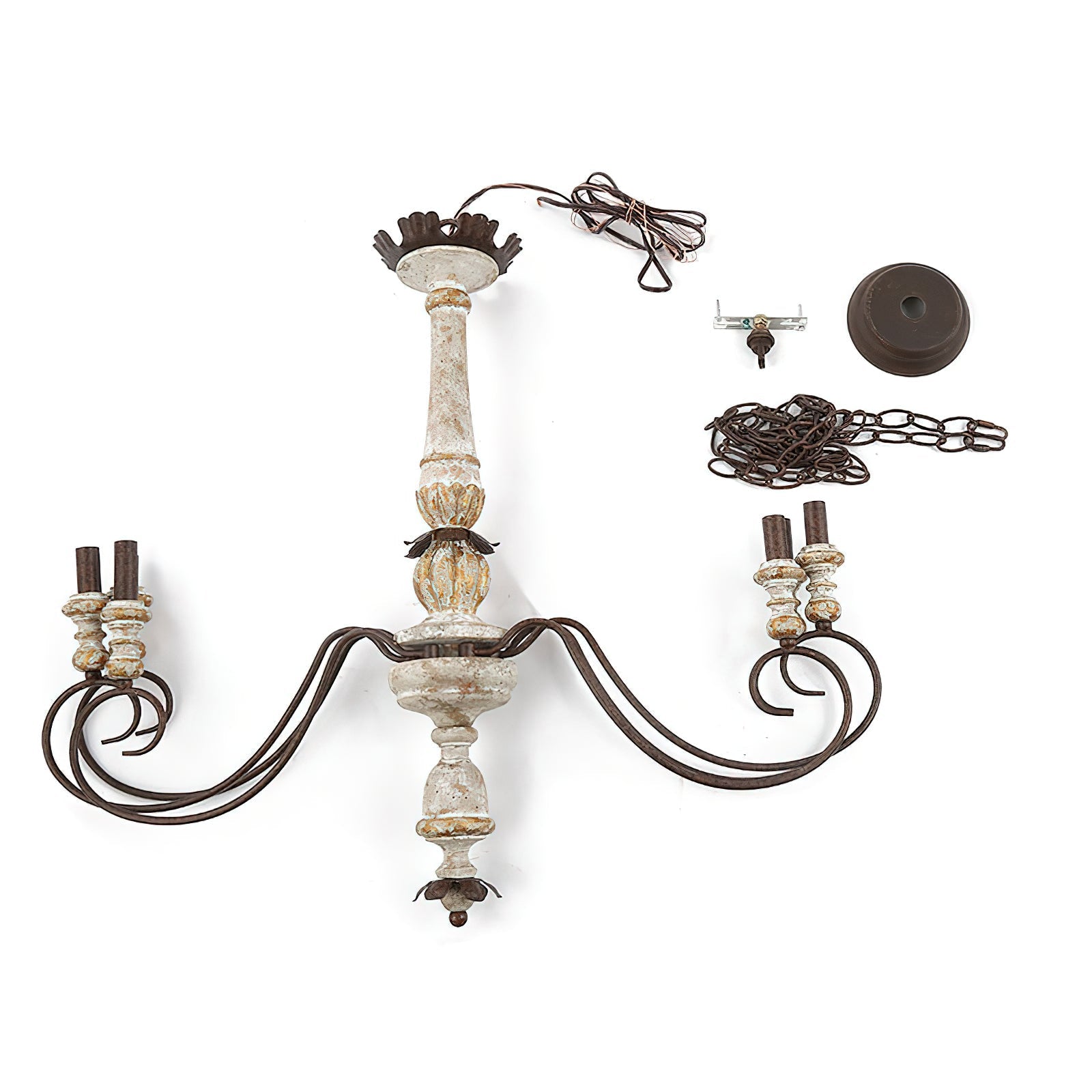 Zonorira Vintage Industrial Wooden Chandelier - Letslighting