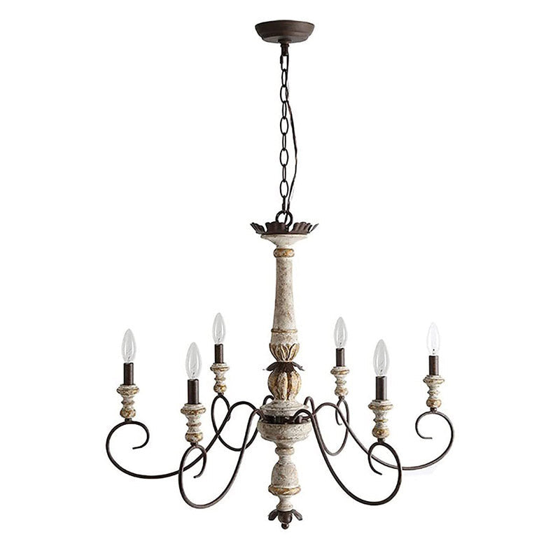 Zonorira Vintage Industrial Wooden Chandelier - Letslighting