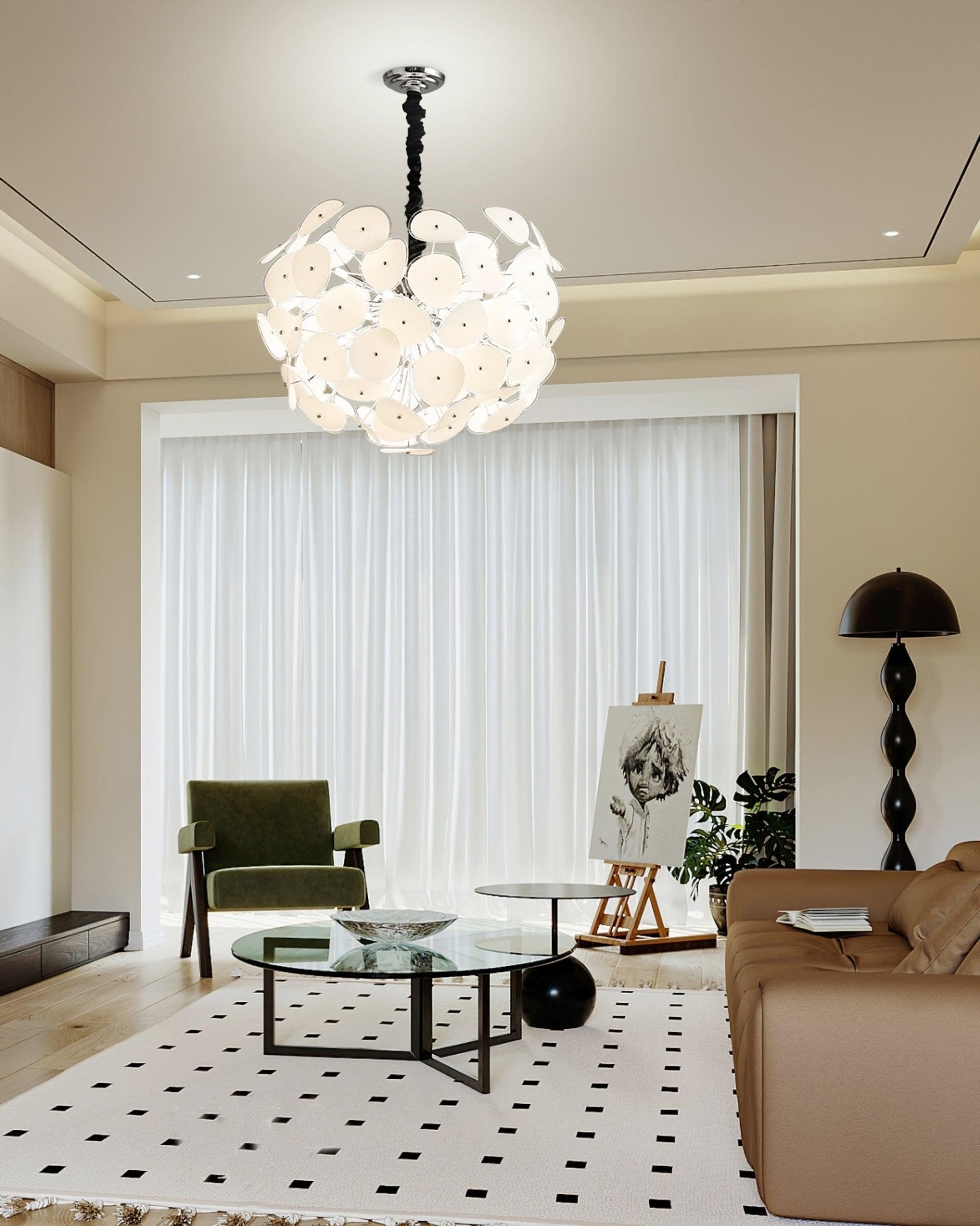 Orcariol Futuristic Glass Chandelier - Letslighting