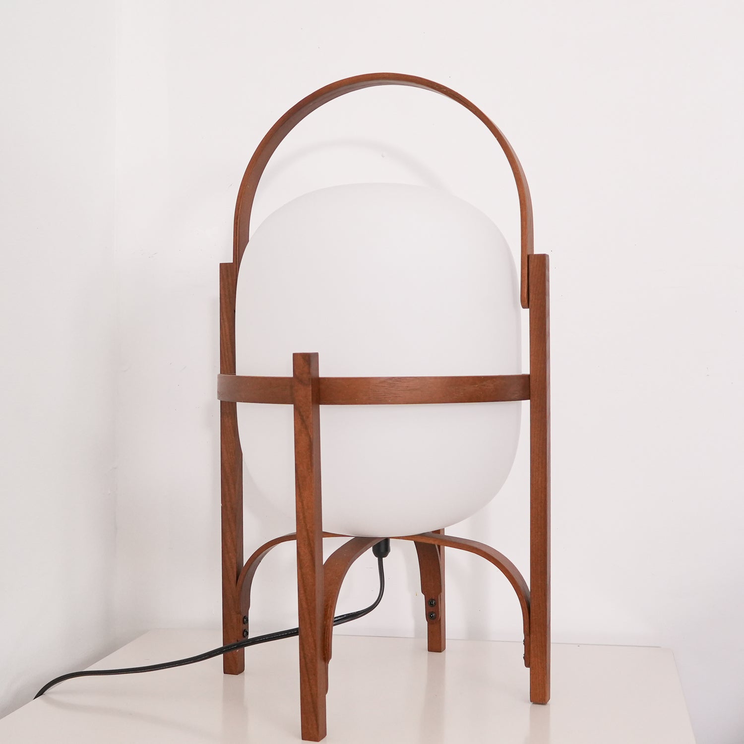 Lethra Wood Glass Table Lamp - Letslighting