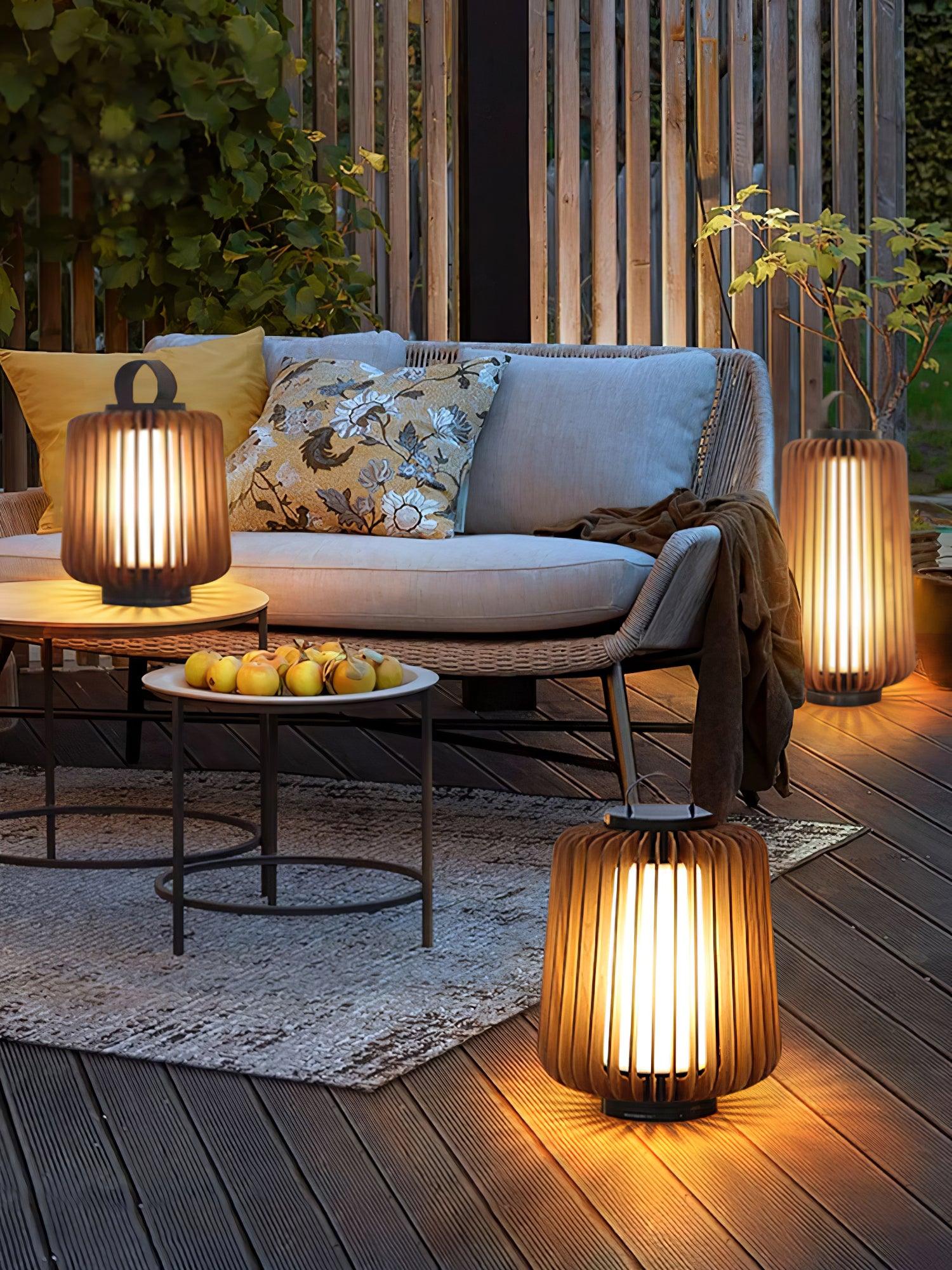 Ulmaran Portable Rechargeable Wood Lantern Outdoor Light - Letslighting