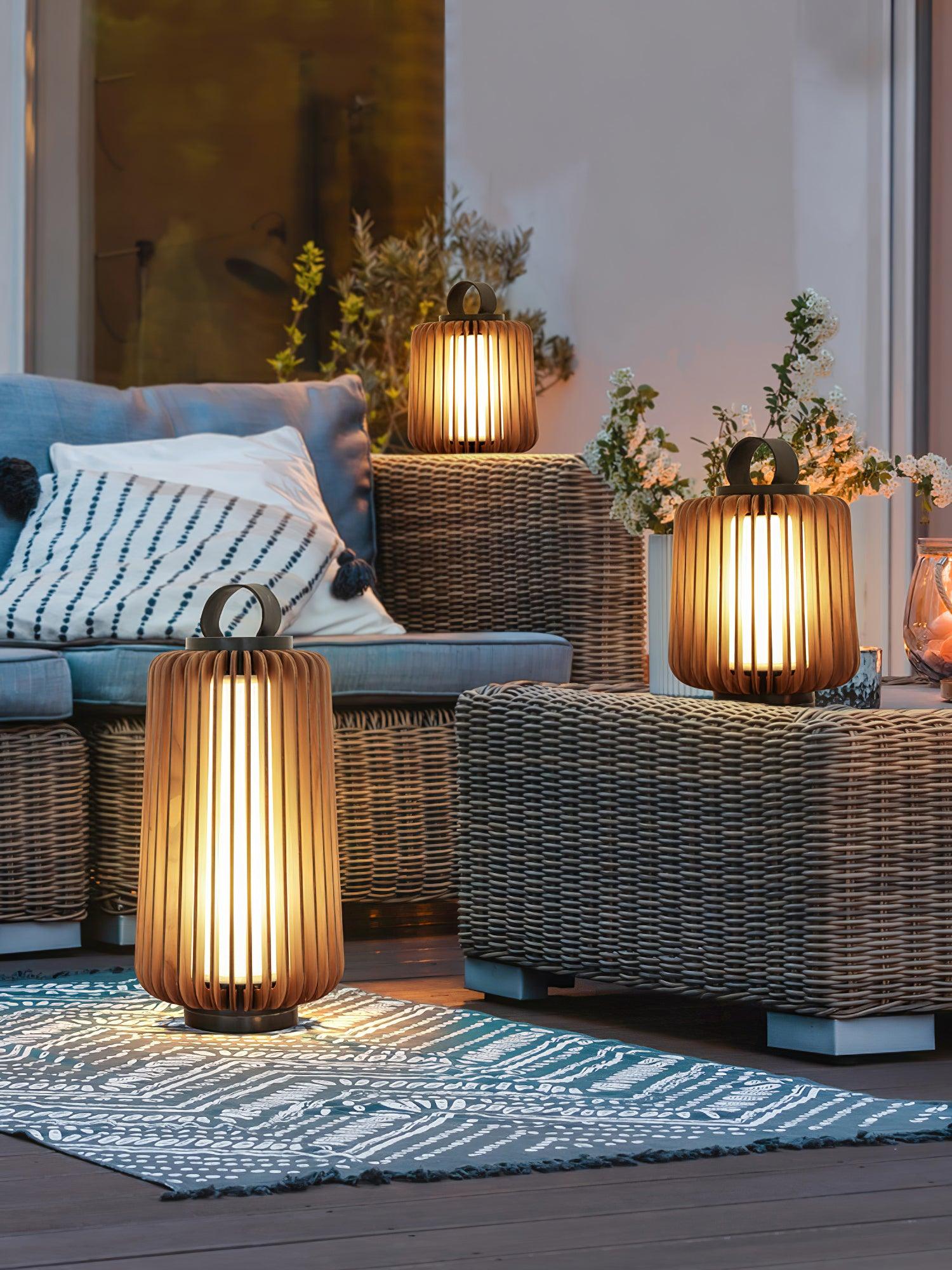 Ulmaran Portable Rechargeable Wood Lantern Outdoor Light - Letslighting