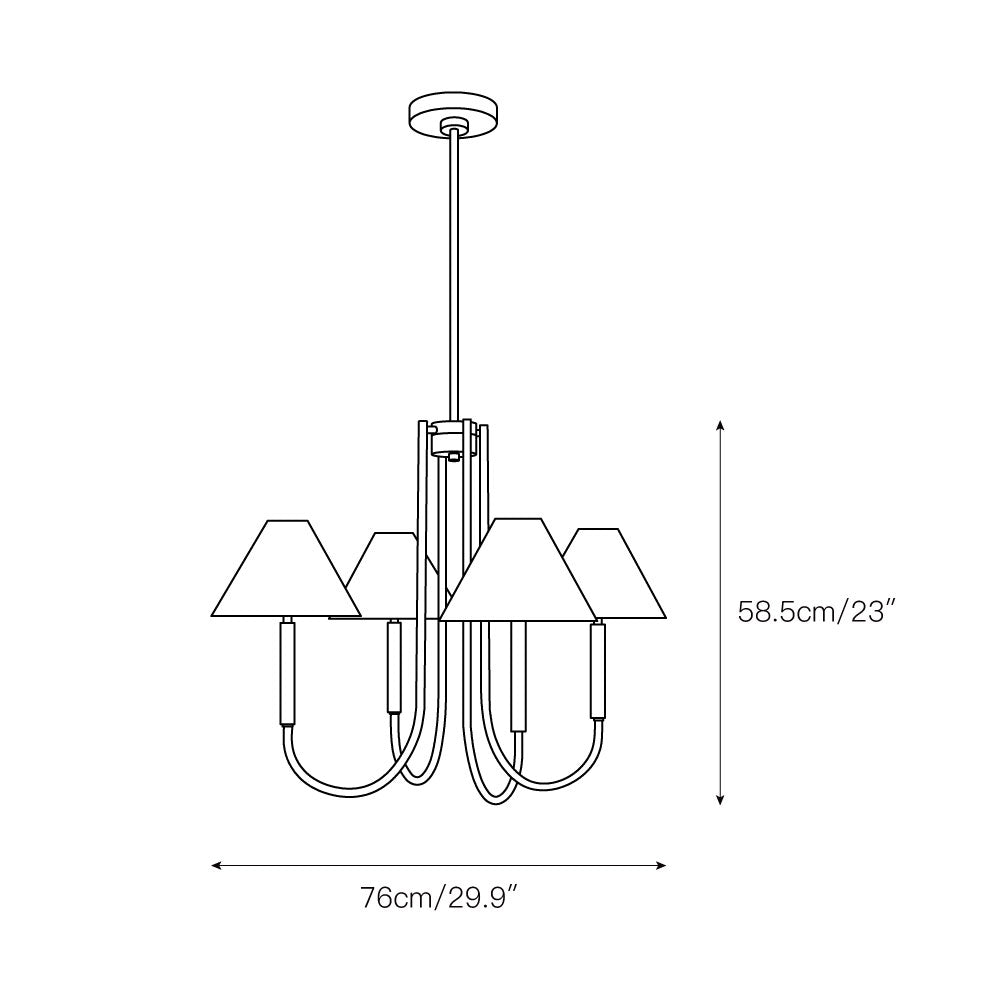 Nycareth Vintage Industrial Fabric Chandelier - Letslighting