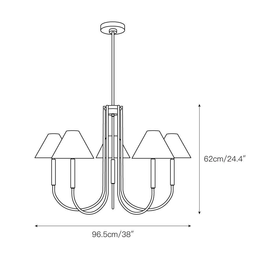 Nycareth Vintage Industrial Fabric Chandelier - Letslighting