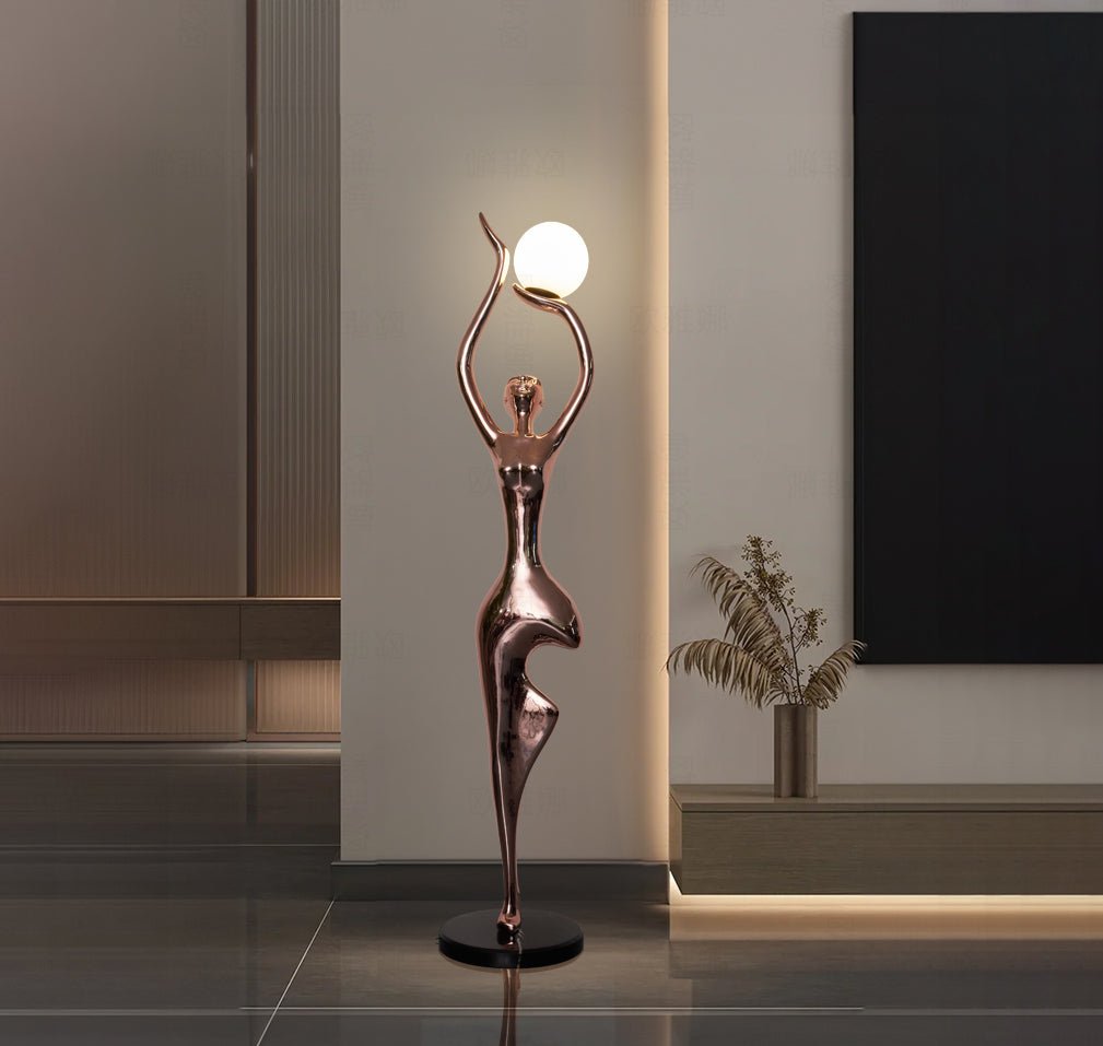 Emiryra Golden Sculptural Floor Lamp - Letslighting