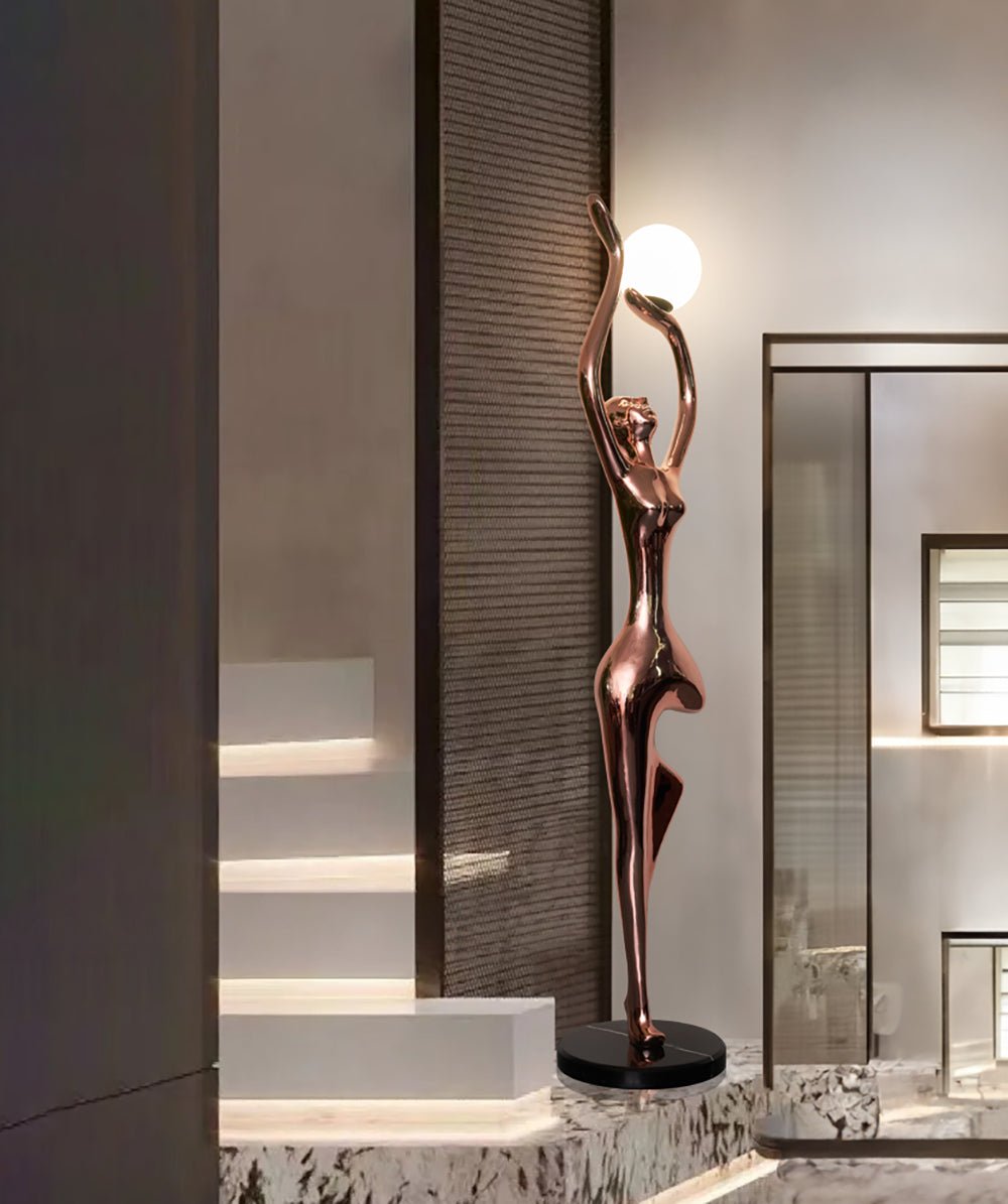 Emiryra Golden Sculptural Floor Lamp - Letslighting