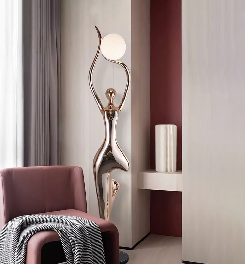 Emiryra Golden Sculptural Floor Lamp - Letslighting