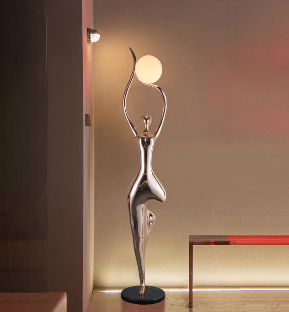 Emiryra Golden Sculptural Floor Lamp - Letslighting
