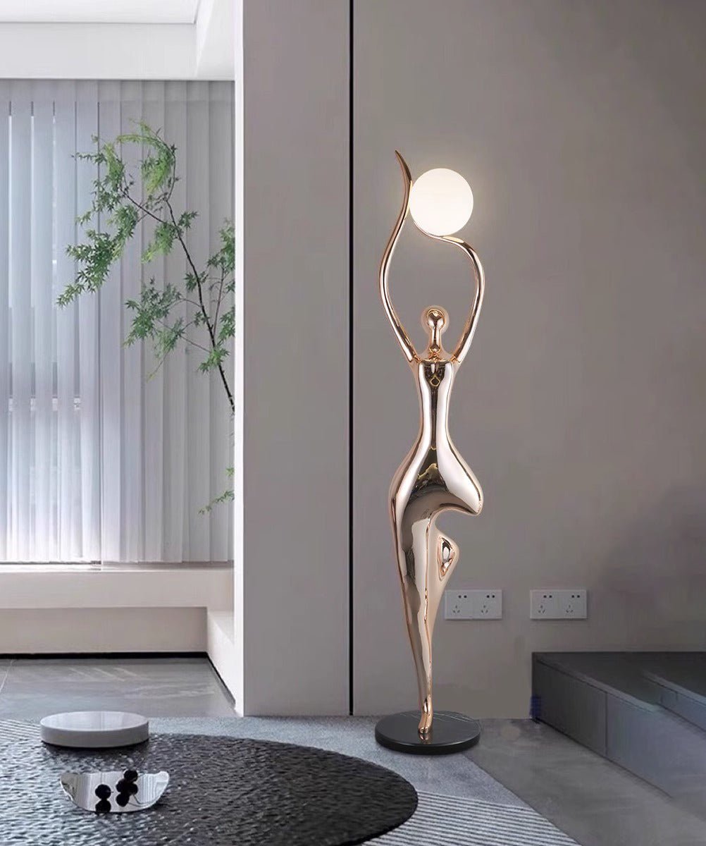 Emiryra Golden Sculptural Floor Lamp - Letslighting