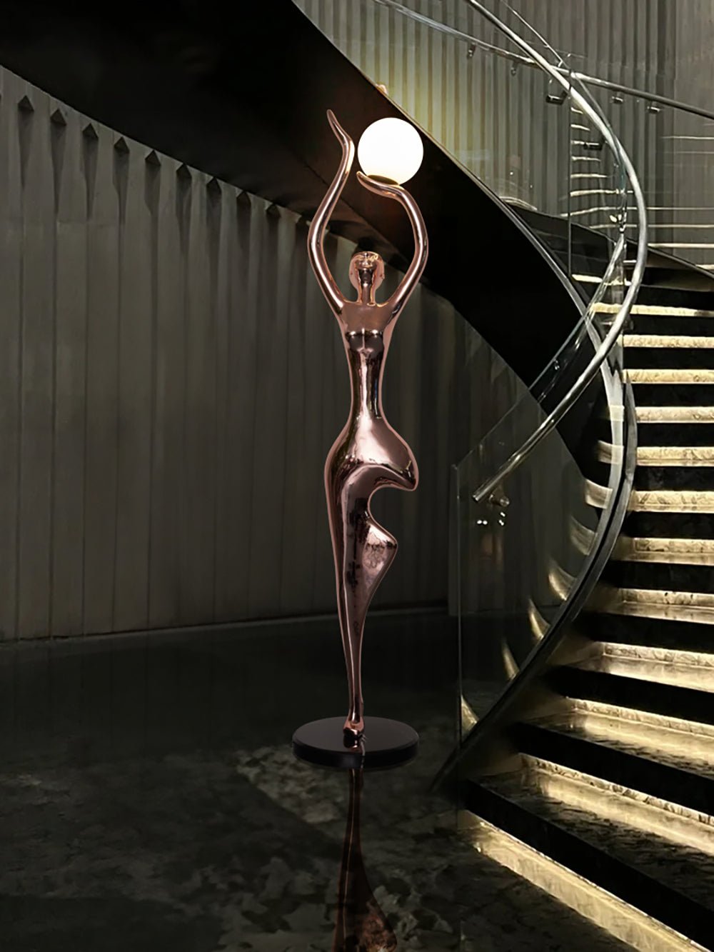 Emiryra Golden Sculptural Floor Lamp - Letslighting