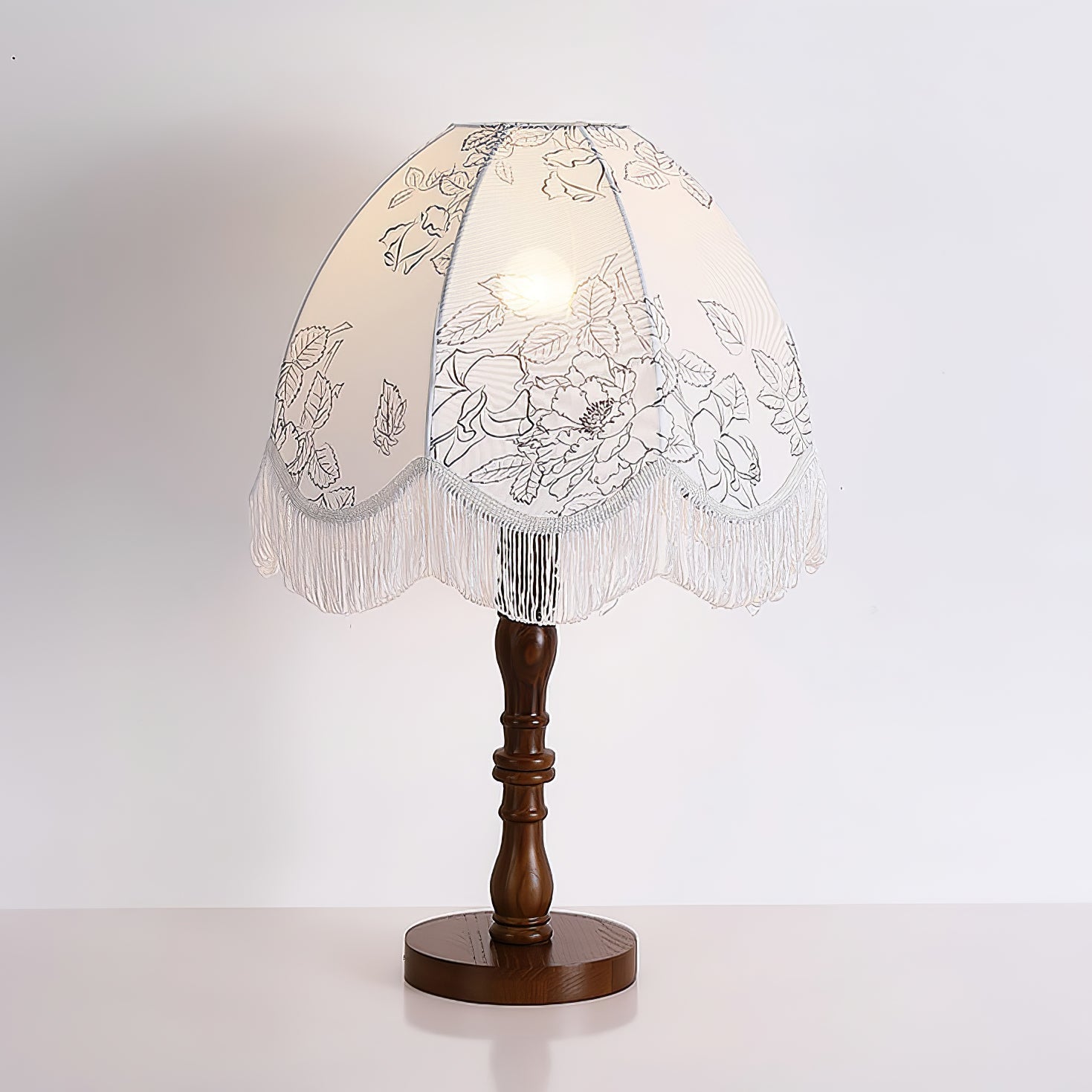 Orlyn Wood Fabric Elegant Table Lamp - Letslighting