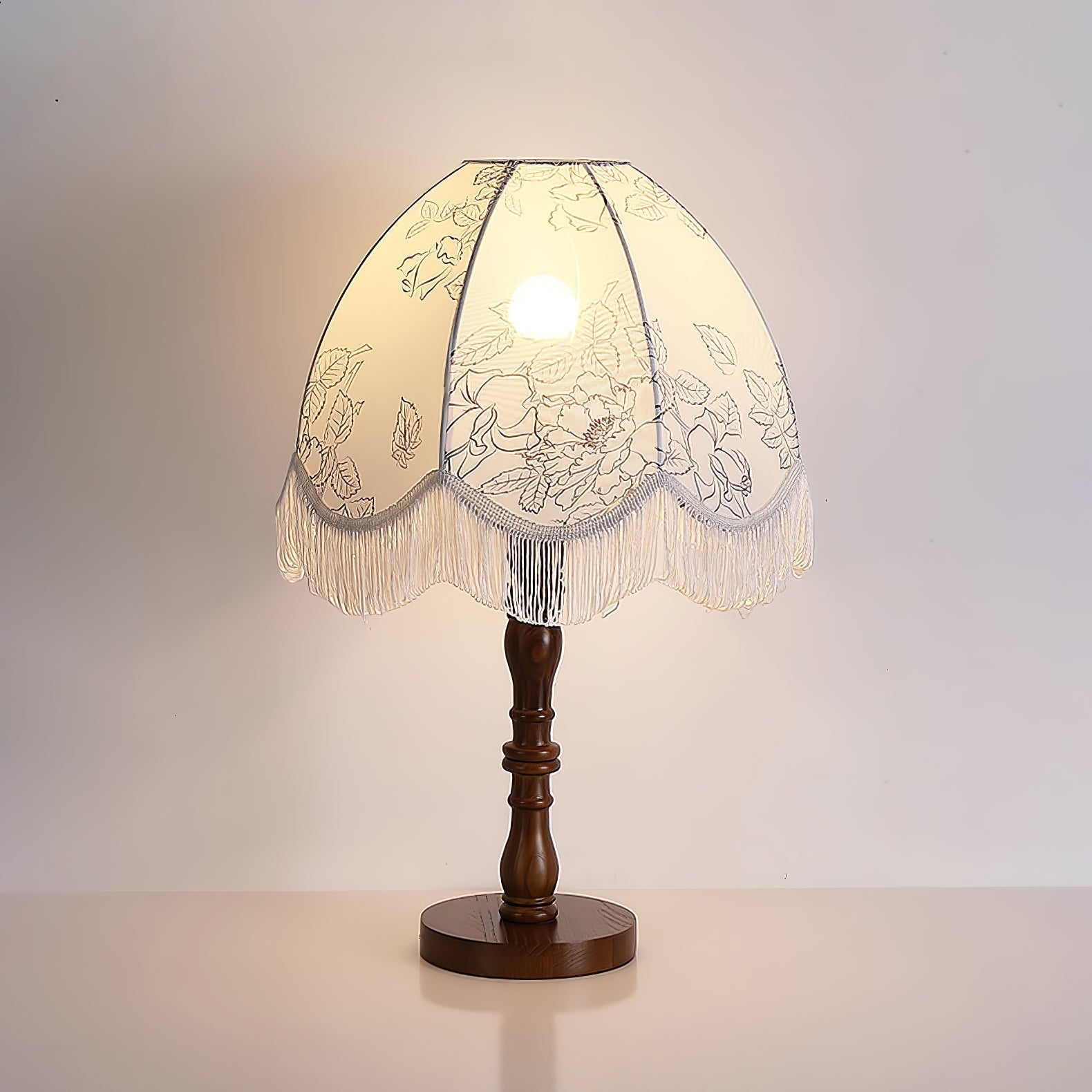 Orlyn Wood Fabric Elegant Table Lamp - Letslighting