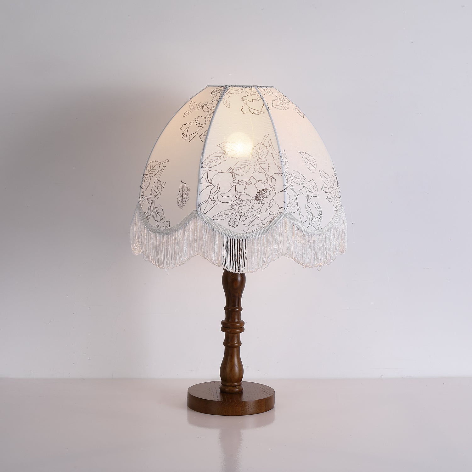 Orlyn Wood Fabric Elegant Table Lamp - Letslighting