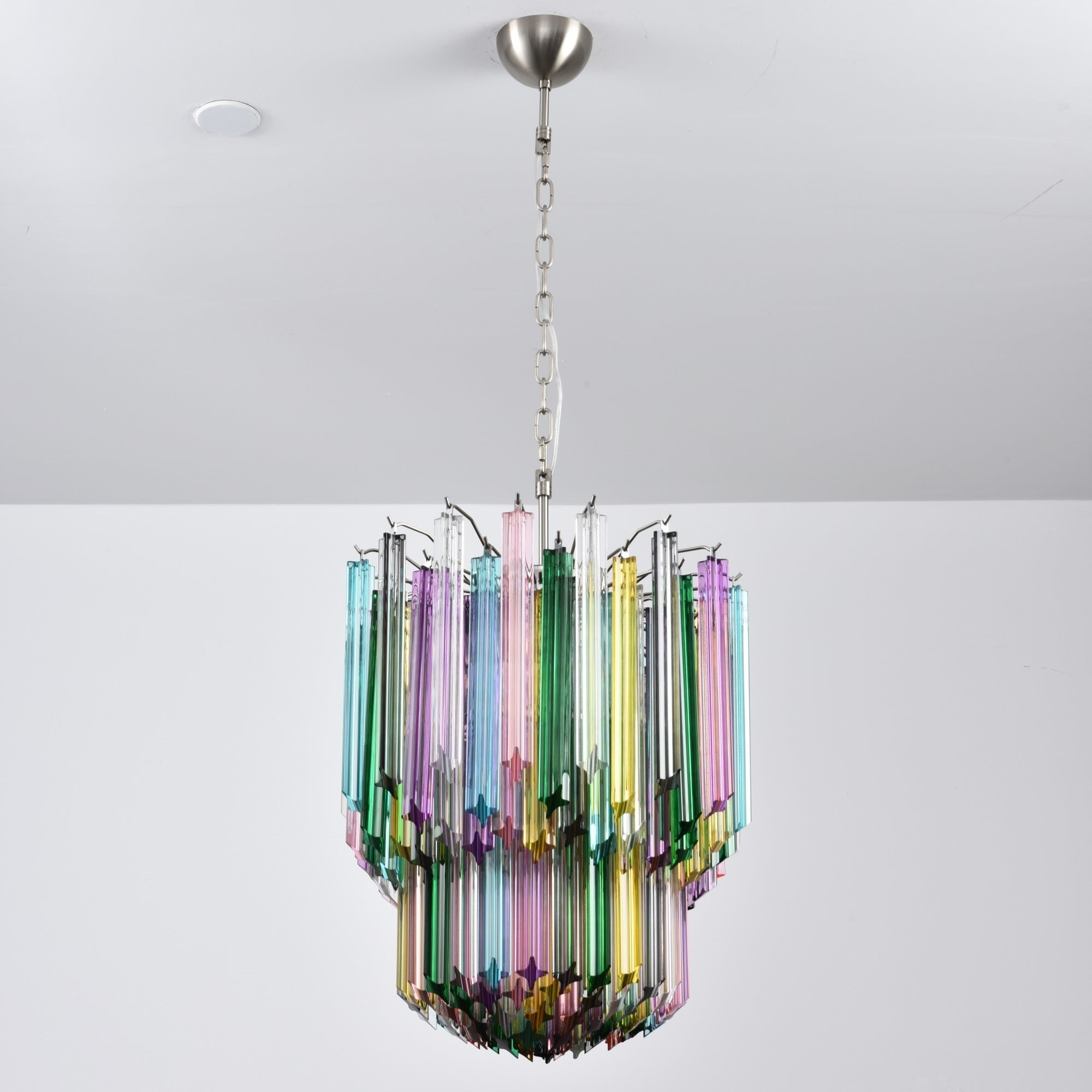 Aurora Chandelier Murano Glass Colorful Prism