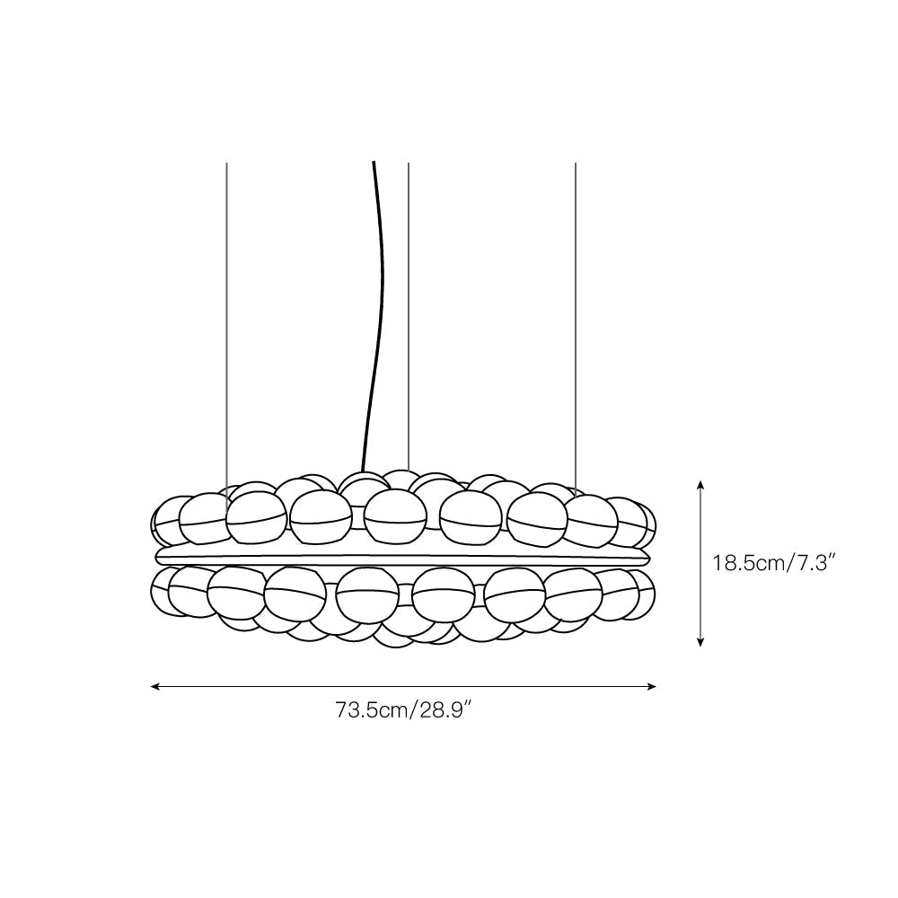 Ulvinos Individual Creativity Resin Glass Chandelier - Letslighting