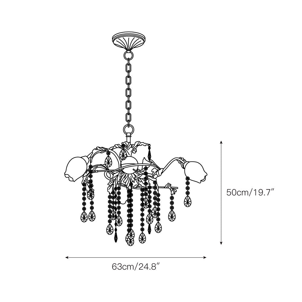 Vasorus Vintage Industrial Brass Crystal Chandelier - Letslighting