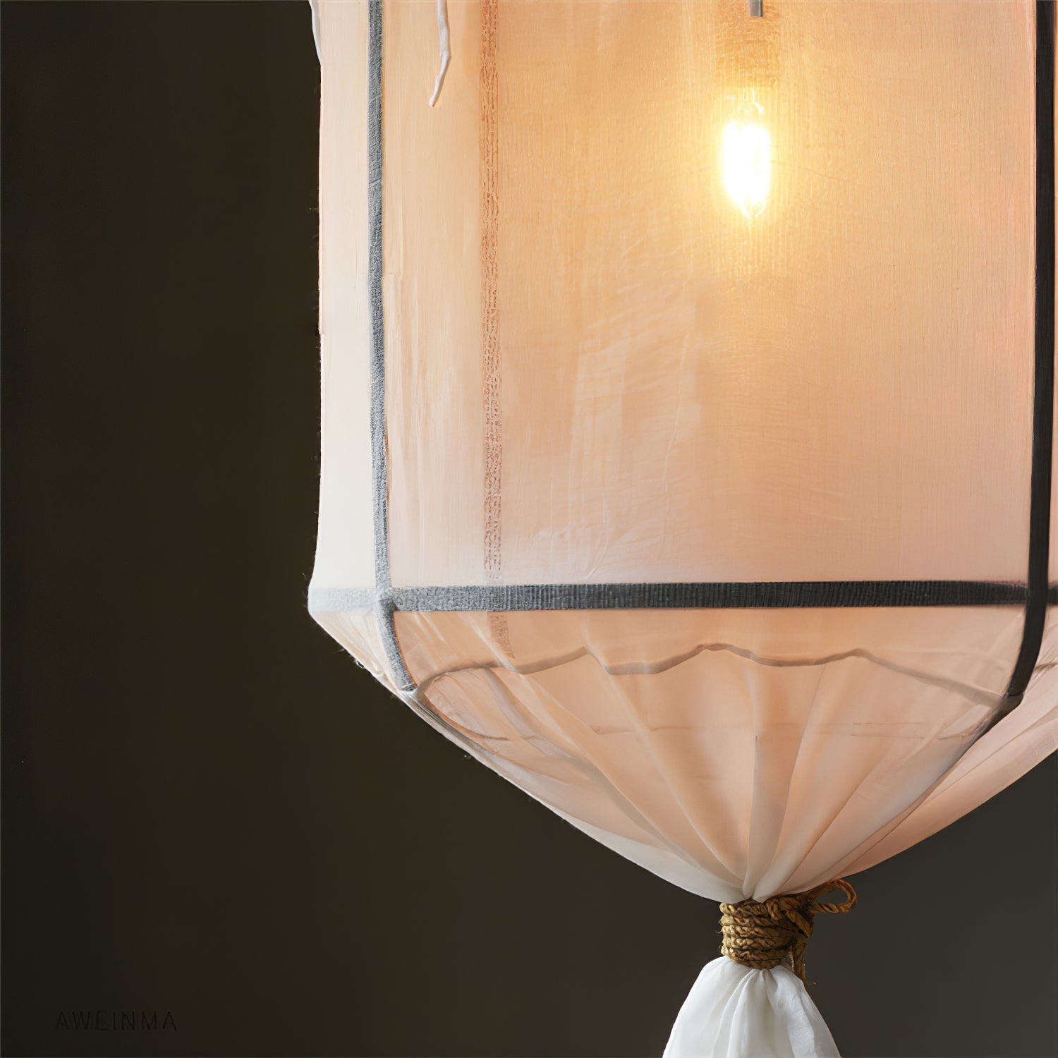 Erina Modern Minimalist Linen Chandelier - Letslighting