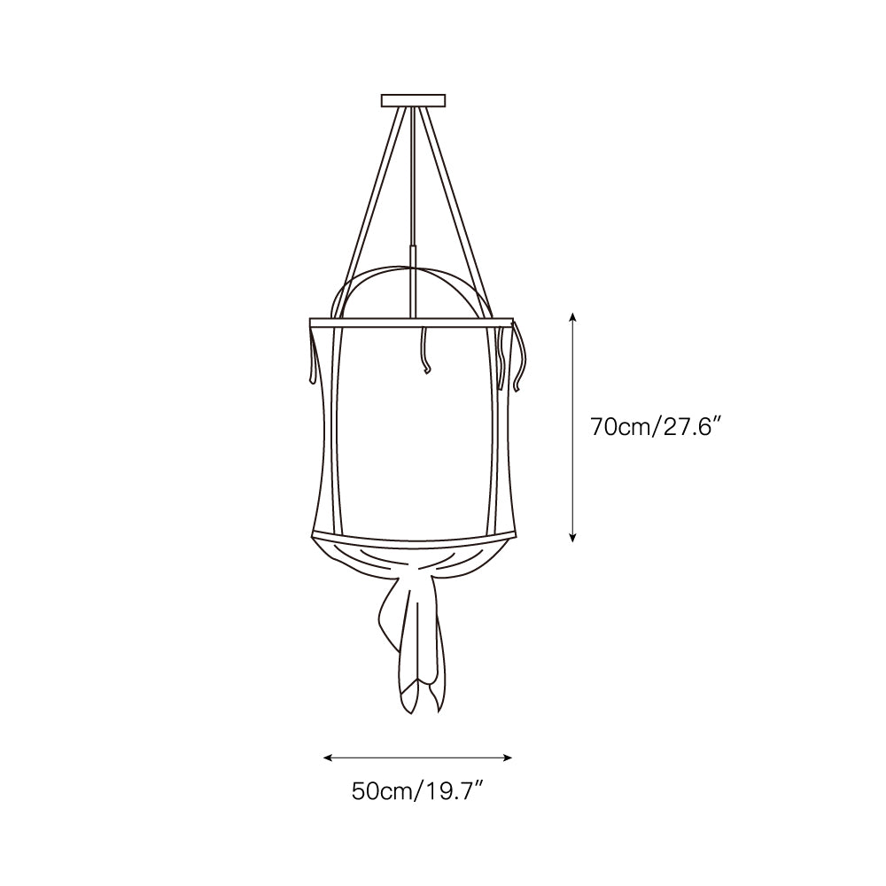 Erina Modern Minimalist Linen Chandelier - Letslighting