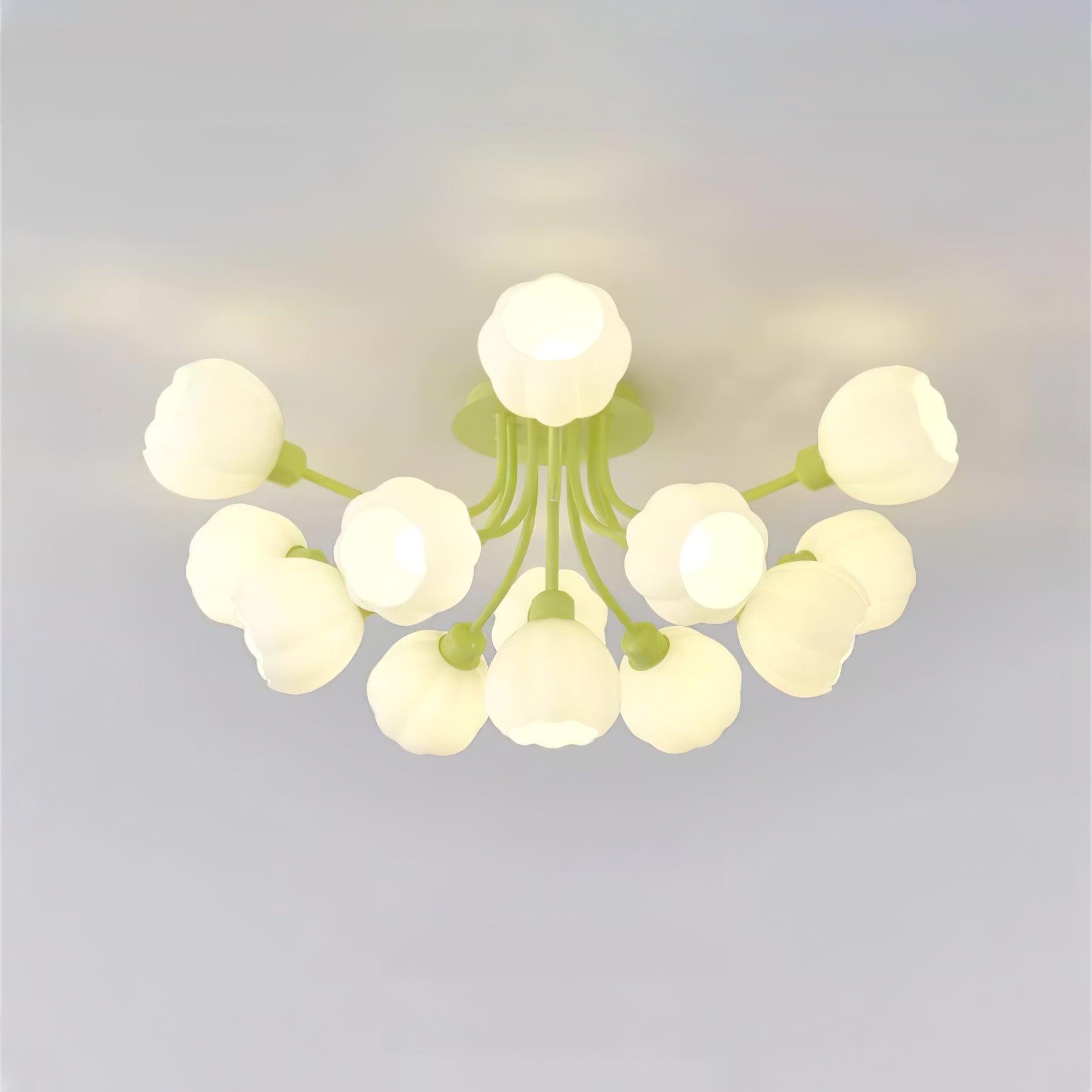 Zenorarae Elegance Matcha Glass Ceiling Lamp - Letslighting