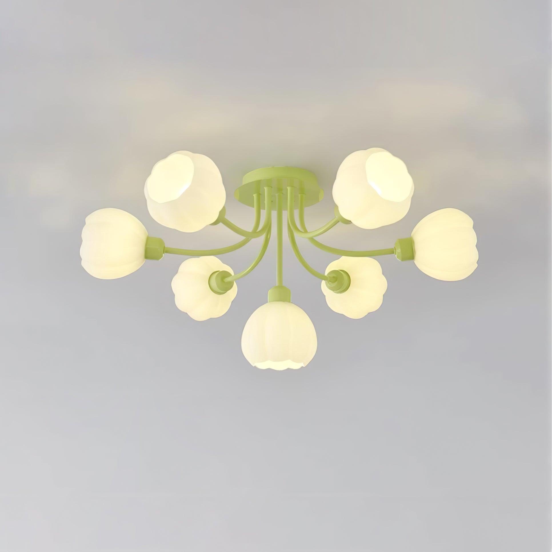 Zenorarae Elegance Matcha Glass Ceiling Lamp - Letslighting