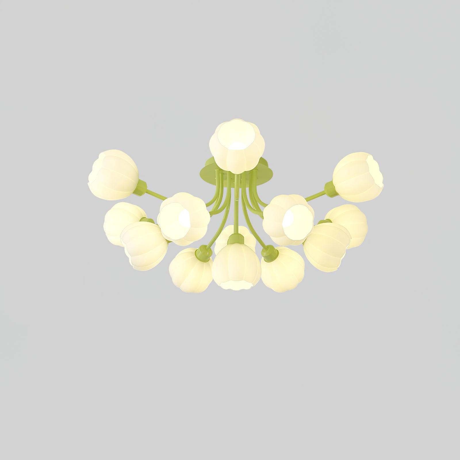 Zenorarae Elegance Matcha Glass Ceiling Lamp - Letslighting