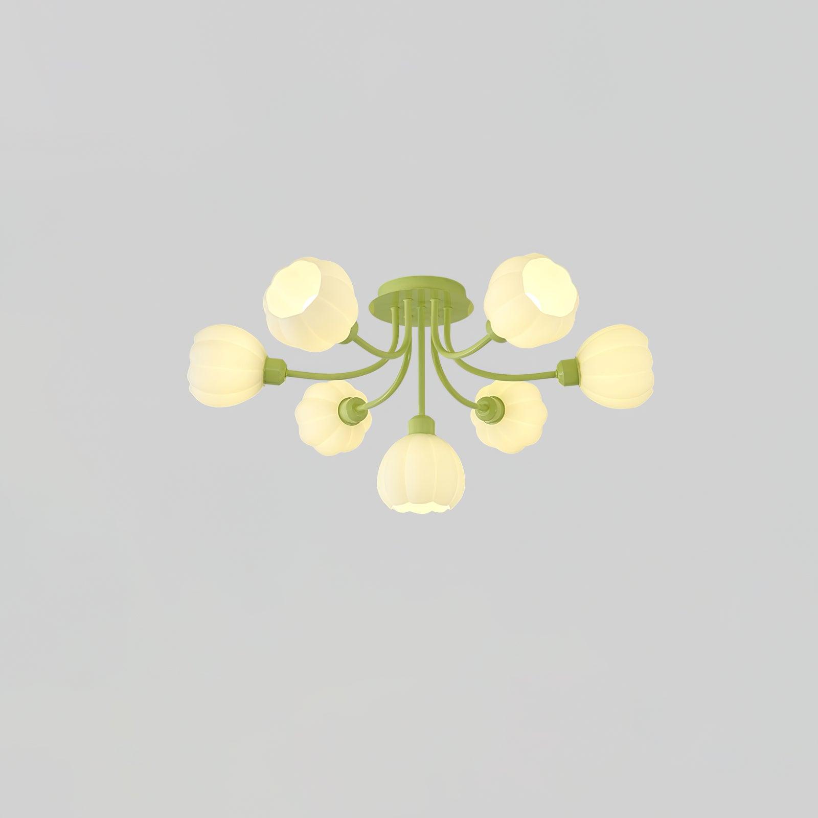 Zenorarae Elegance Matcha Glass Ceiling Lamp - Letslighting