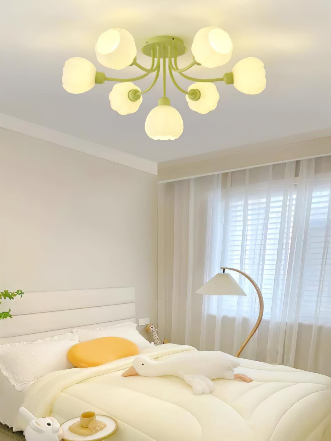 Zenorarae Elegance Matcha Glass Ceiling Lamp - Letslighting