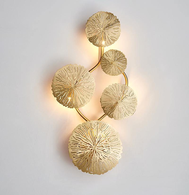 Lustra Wall Lamp Lotus Leaf Brass - Letslighting
