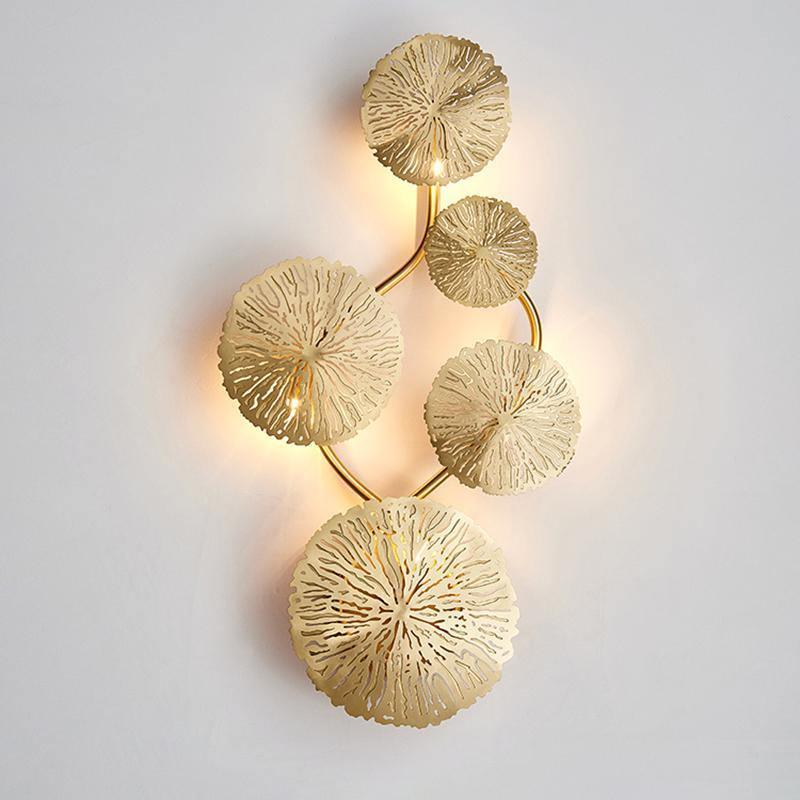 Lustra Wall Lamp Lotus Leaf Brass - Letslighting