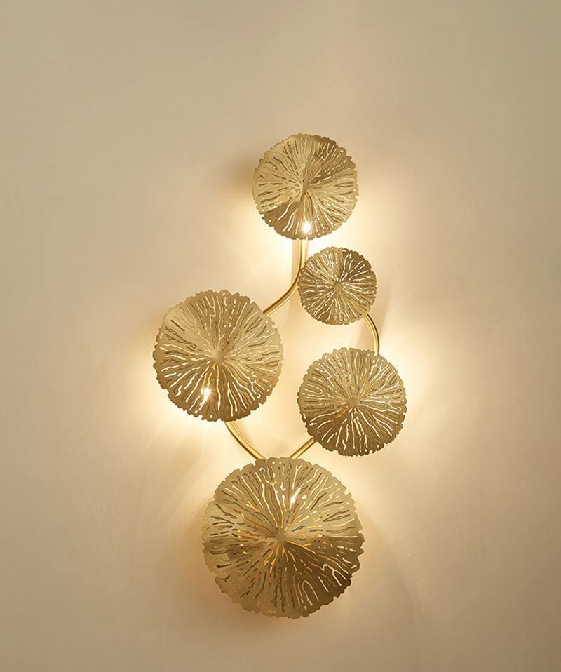 Lustra Wall Lamp Lotus Leaf Brass - Letslighting