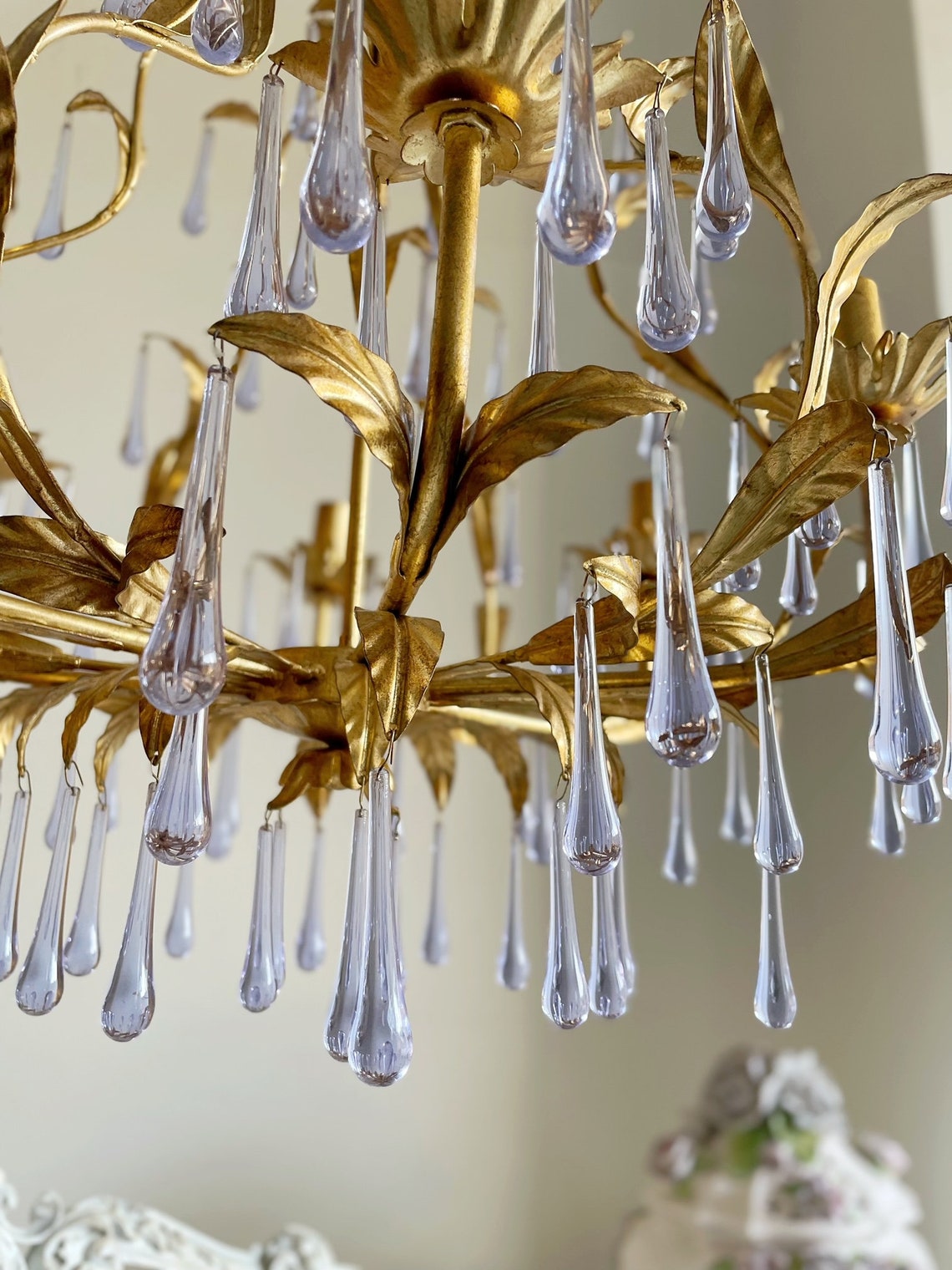 Ilvenel Postmodern Luxury Birdcage Purple Glass Chandelier - Letslighting