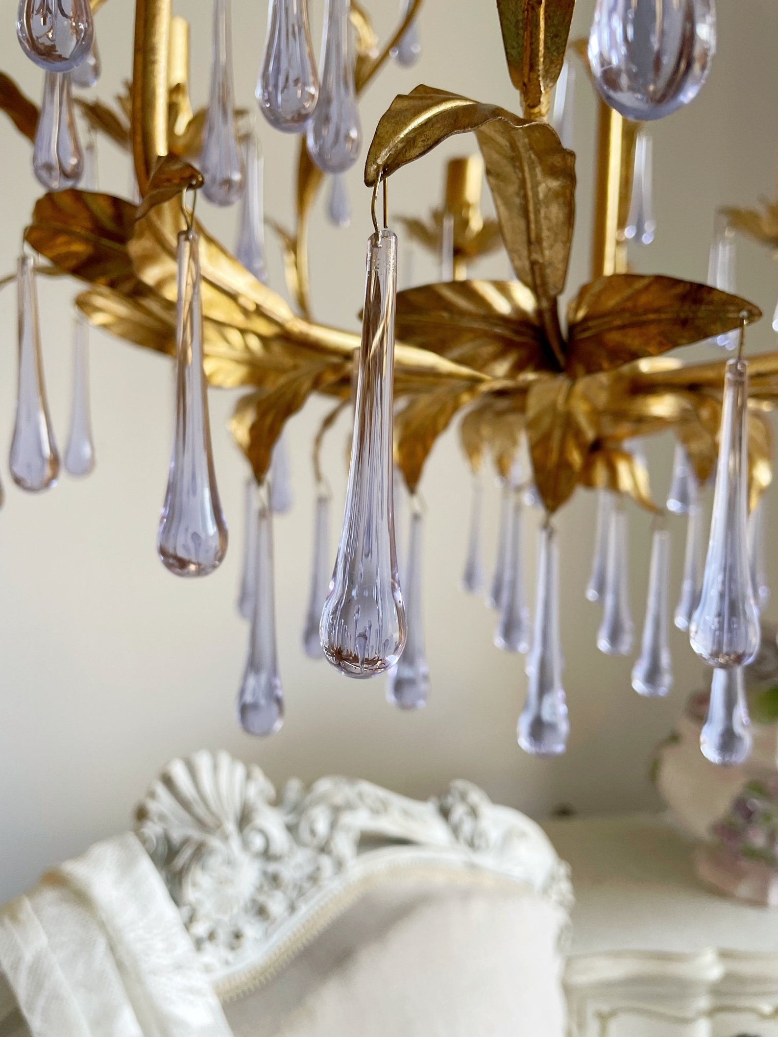 Ilvenel Postmodern Luxury Birdcage Purple Glass Chandelier - Letslighting