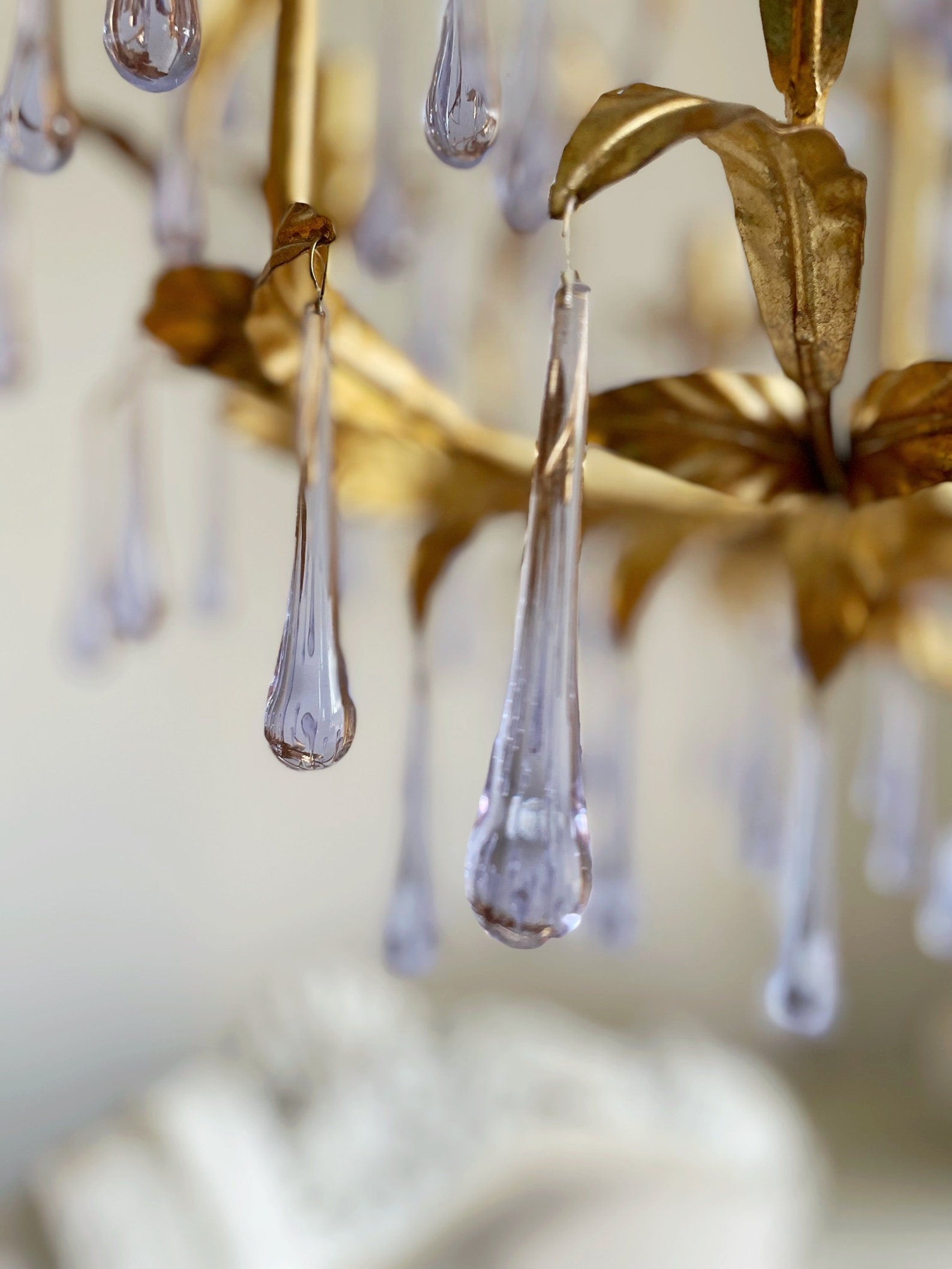 Ilvenel Postmodern Luxury Birdcage Purple Glass Chandelier - Letslighting