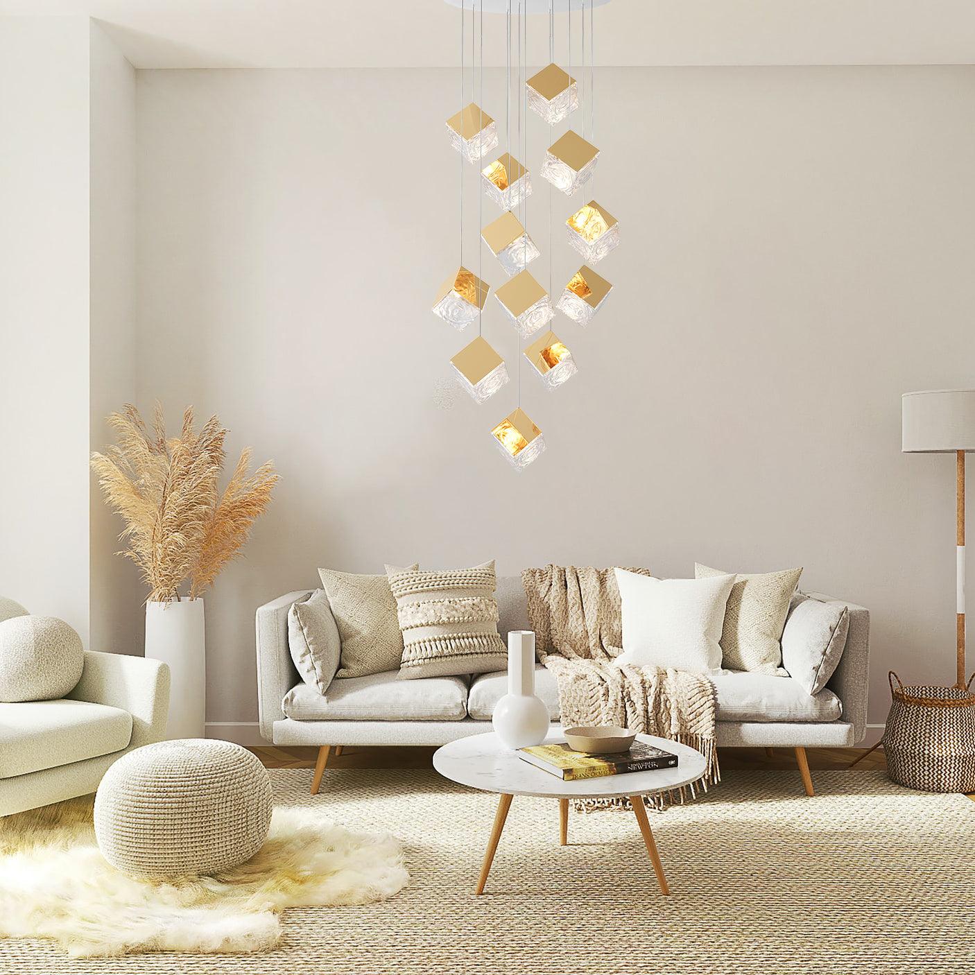 Arco Artistic Geometric Cube Chandelier - Letslighting