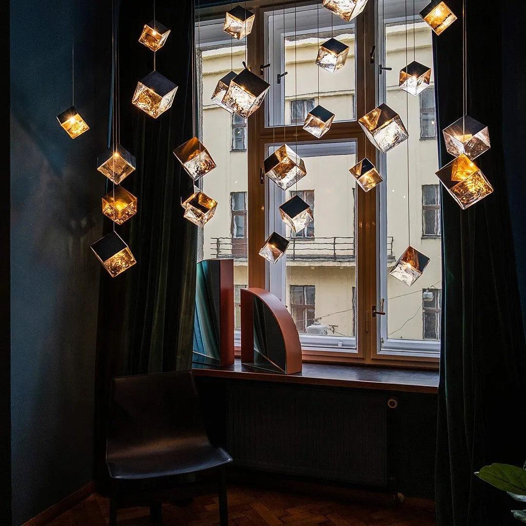 Arco Artistic Geometric Cube Chandelier - Letslighting