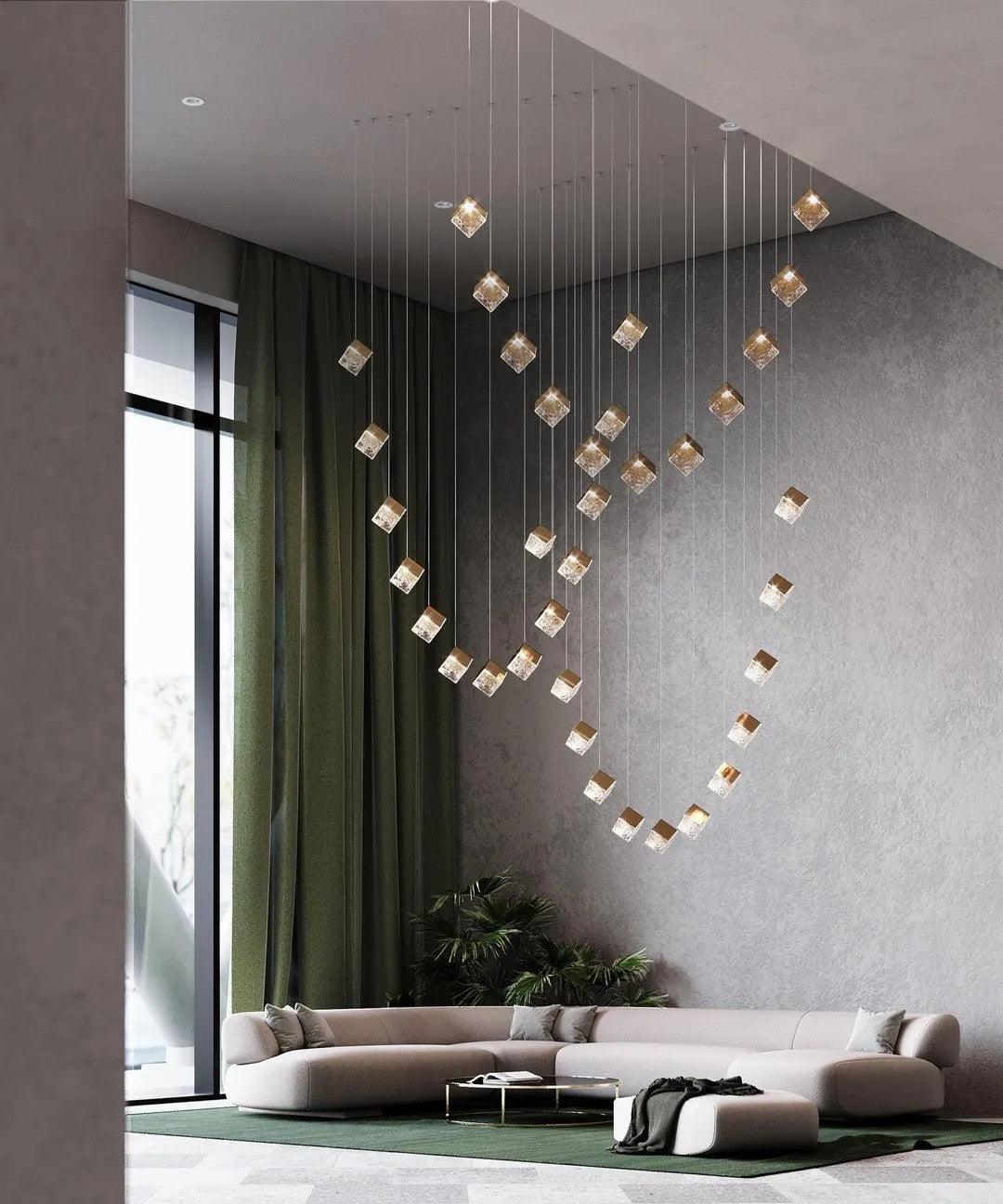 Arco Artistic Geometric Cube Chandelier - Letslighting